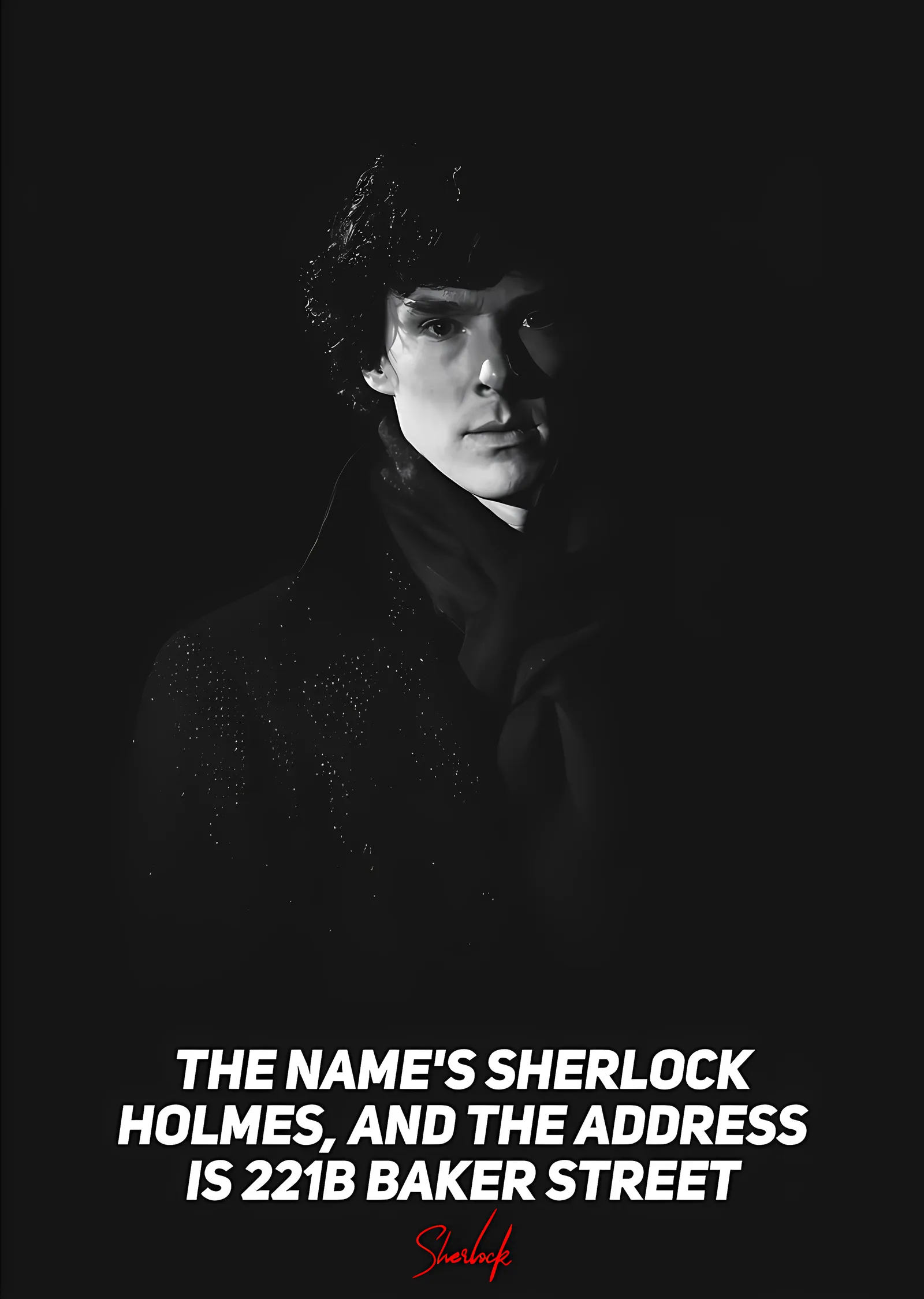 Sherlock - 221B Baker Street Repliği metal tablo
