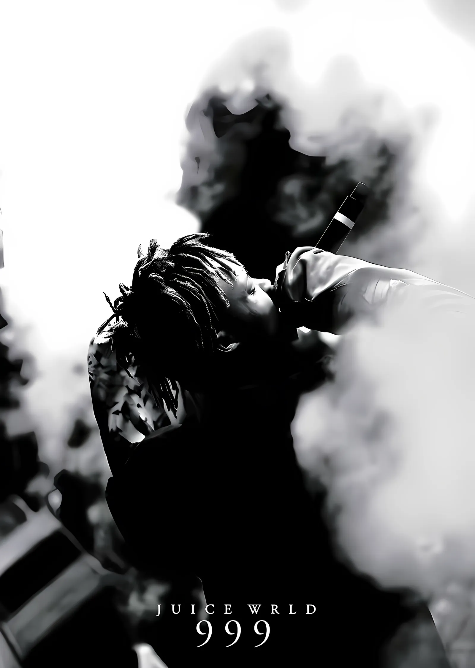 Juice WRLD - Beyaz Dumanda Sahne metal tablo