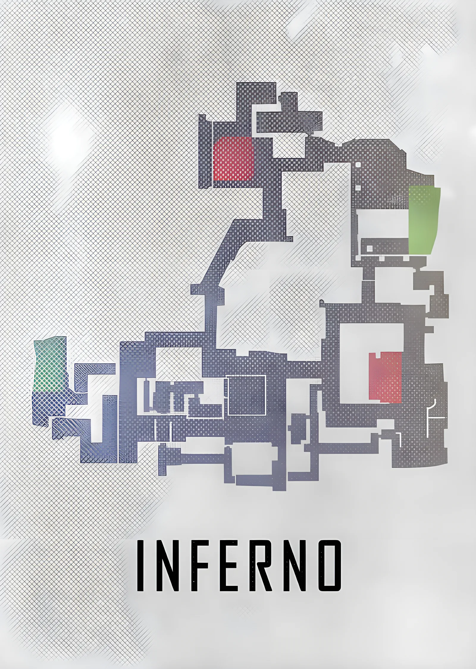 Counter-Strike Inferno - Açık Zemin Plan metal tablo