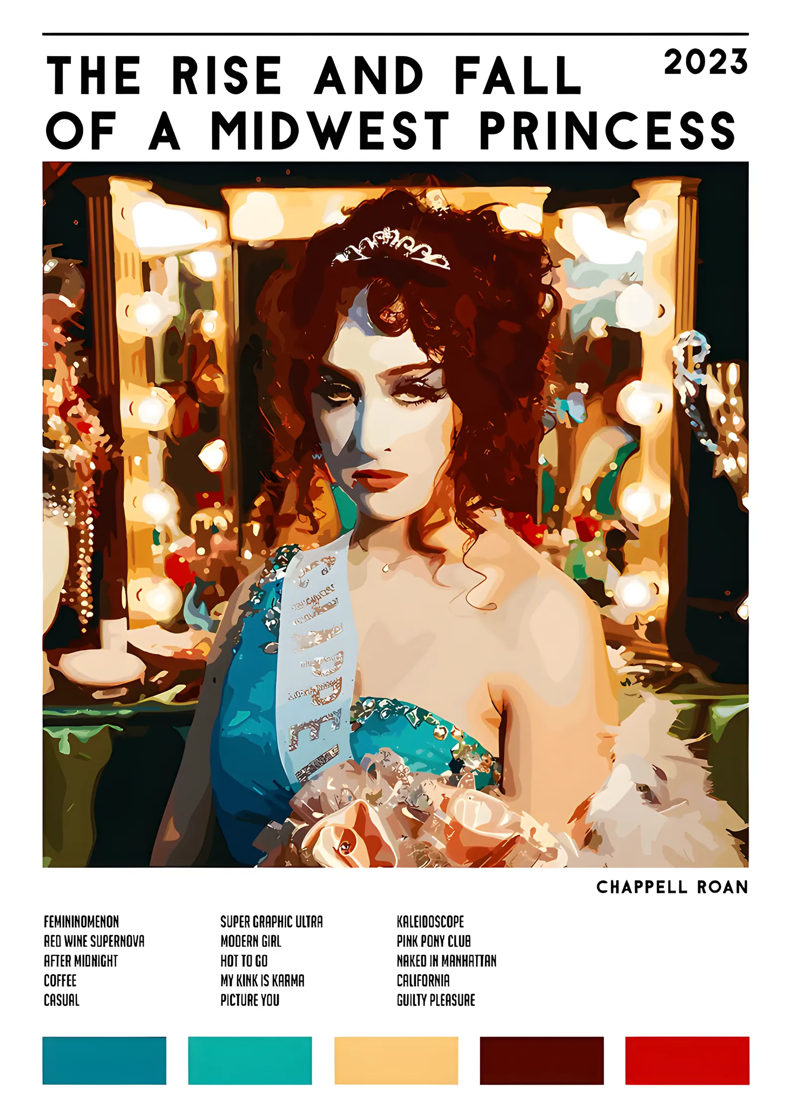 Chappell Roan - The Rise and Fall of a Midwest Princess Pale metal tablo