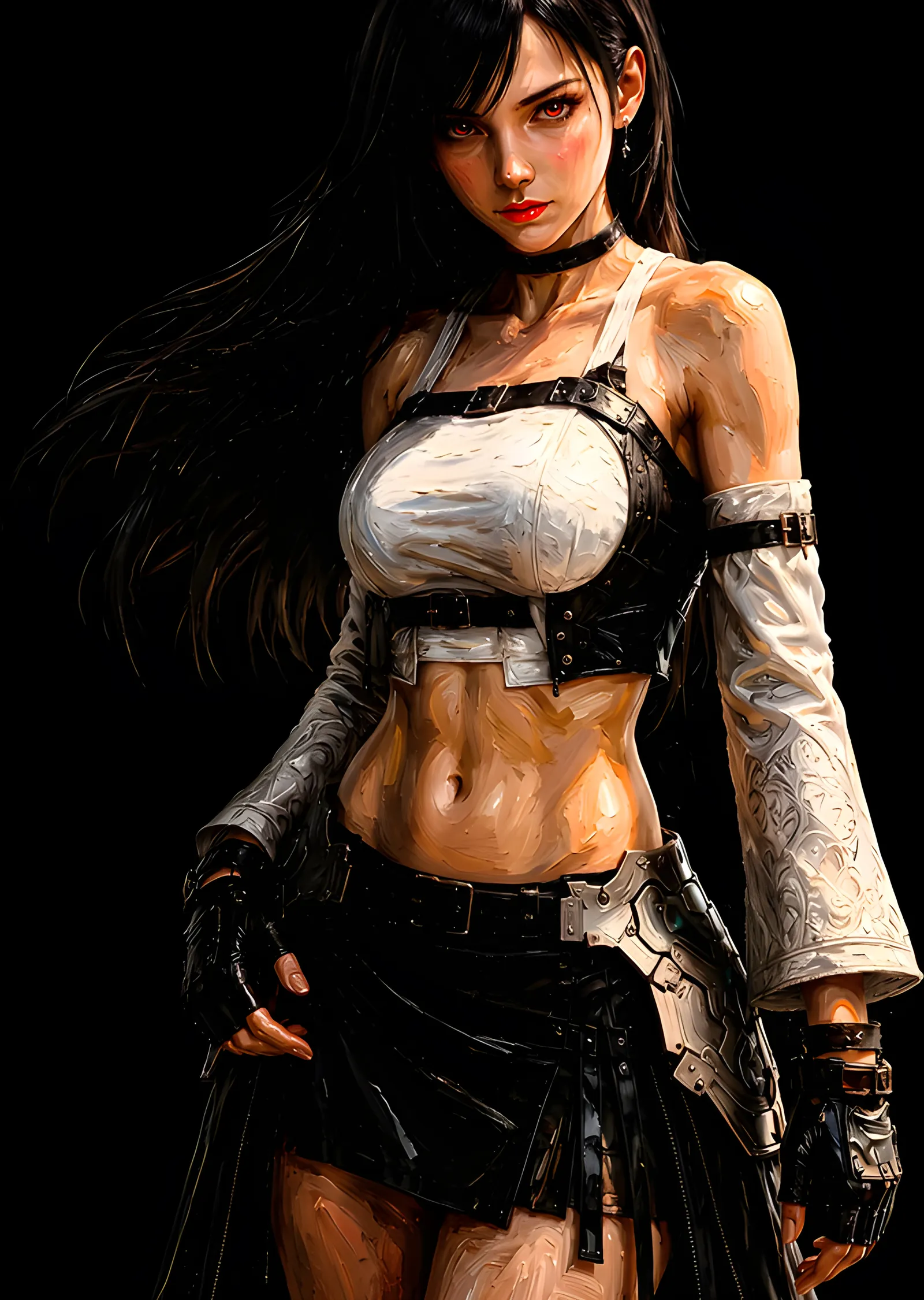 Tifa Lockhart - Karanlık Zemin metal tablo