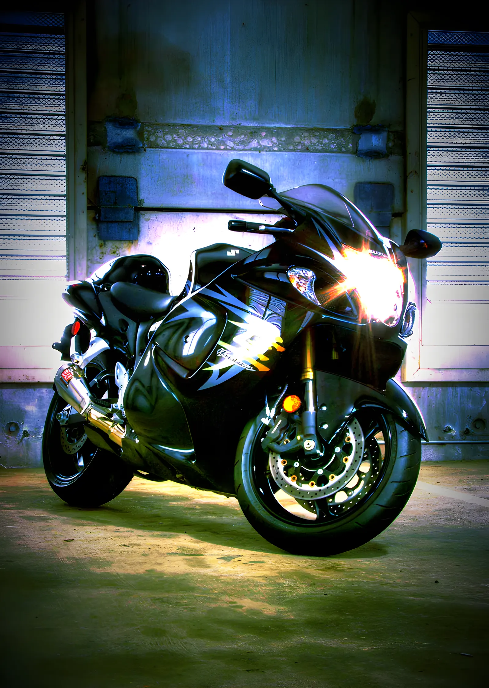 Hayabusa - Neon Garaj metal tablo