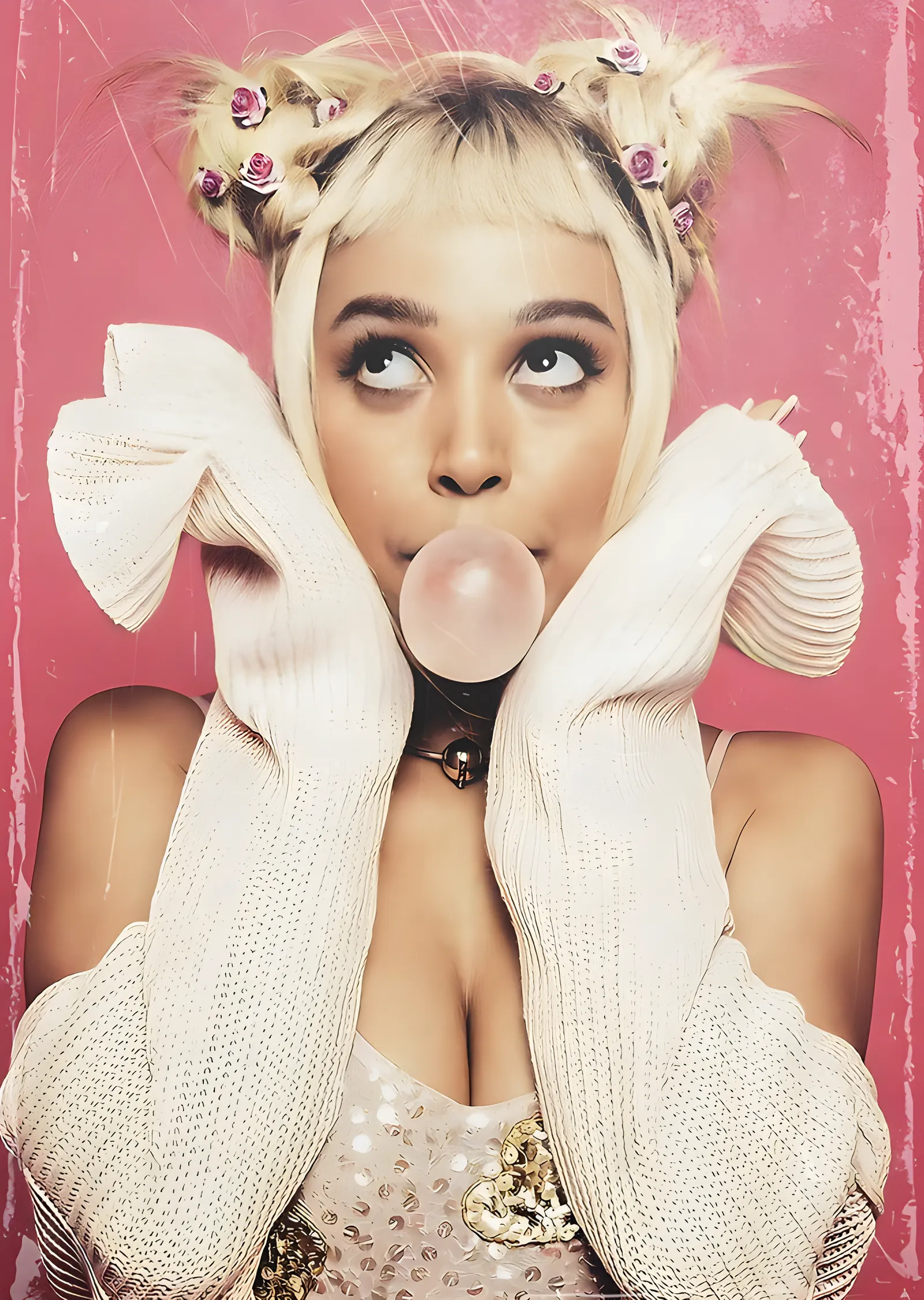 Doja Cat - Pembe Zeminde Sakız Balonu metal tablo