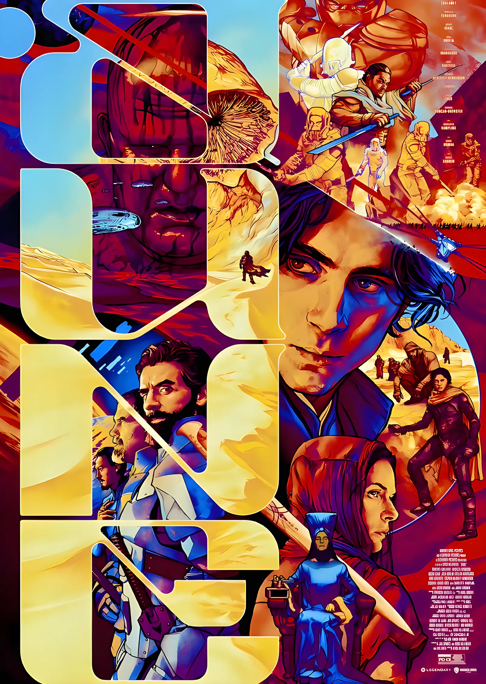 Dune - Karakter Kolajı metal tablo