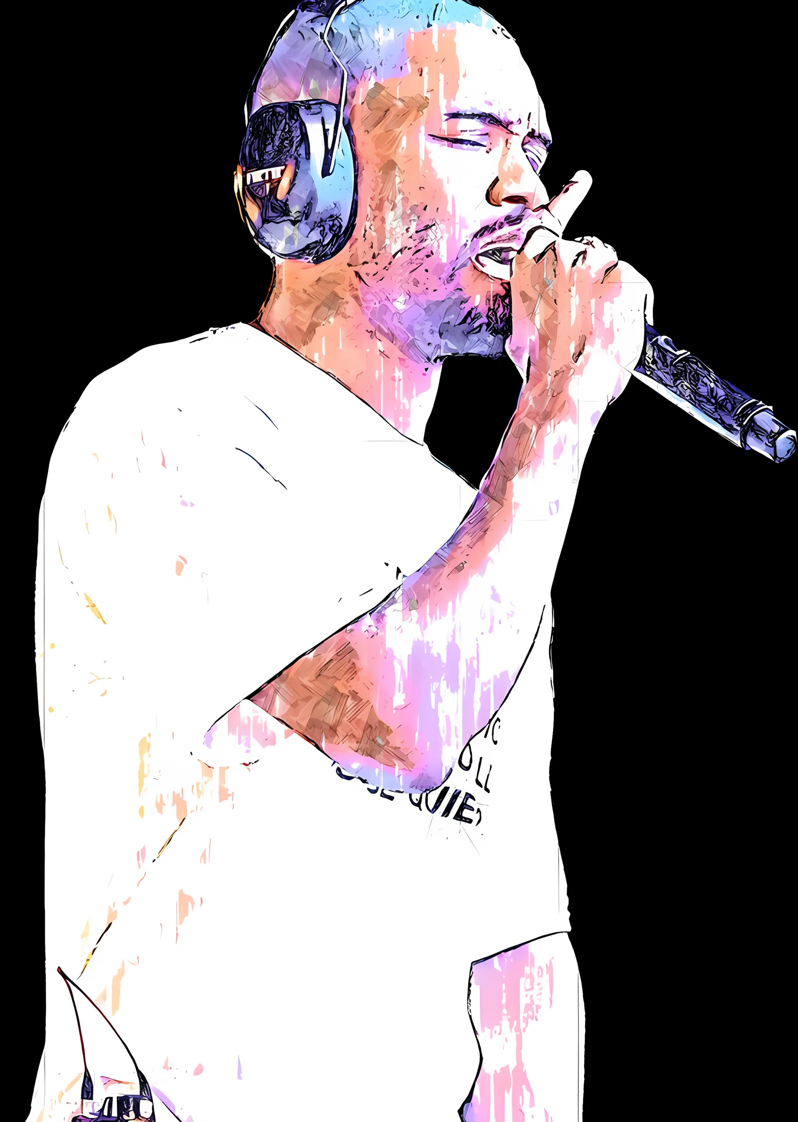 Frank Ocean - Beyaz Tişört metal tablo
