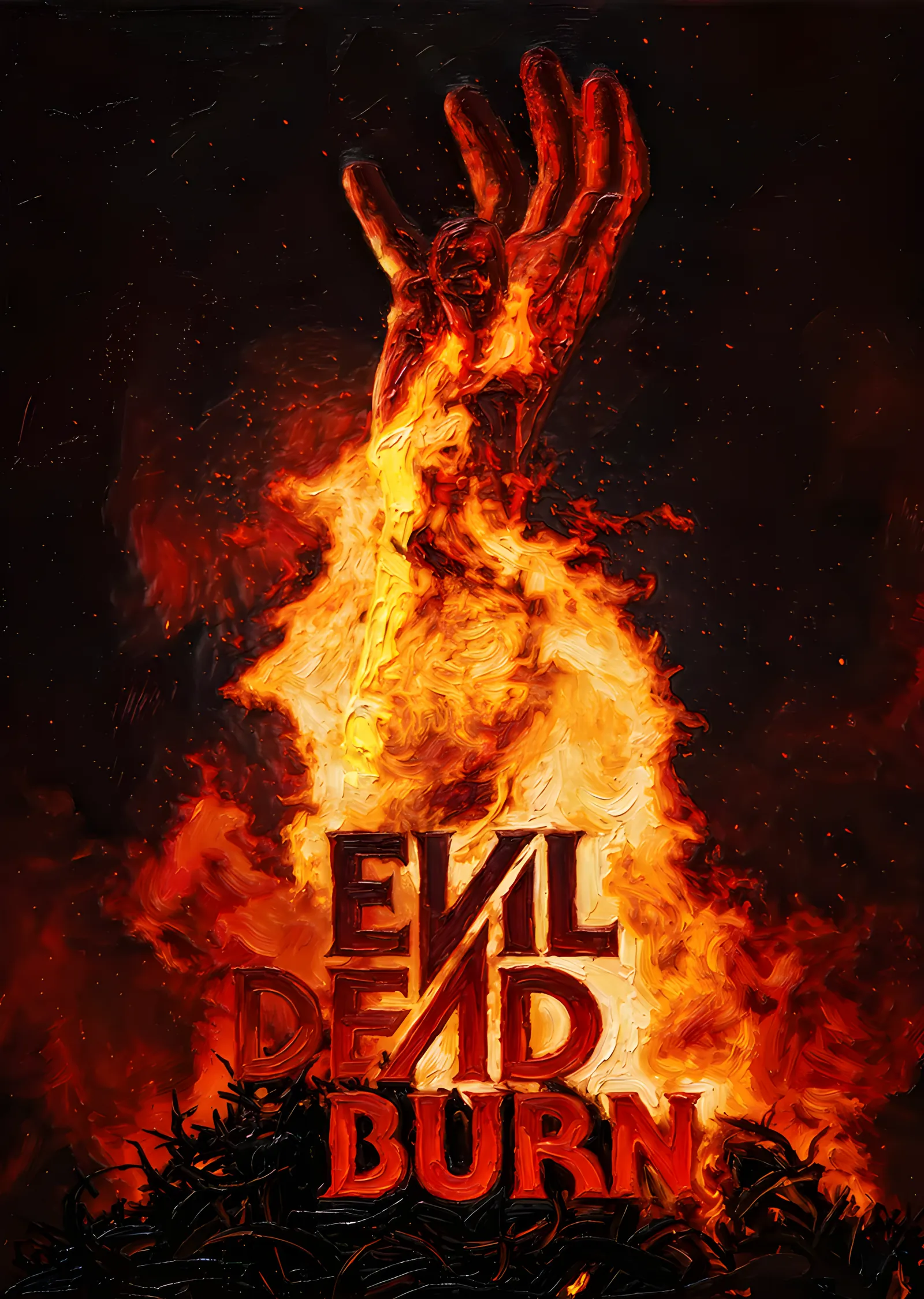 Evil Dead Burn - Ateşten Doğan El metal tablo