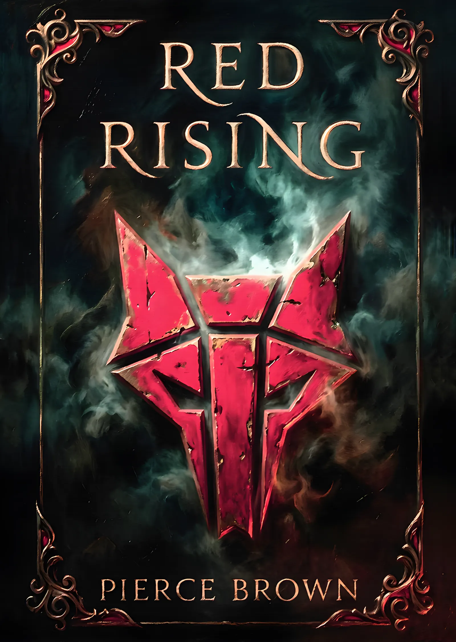 Red Rising - Süslü Çerçeveli Amblem metal tablo