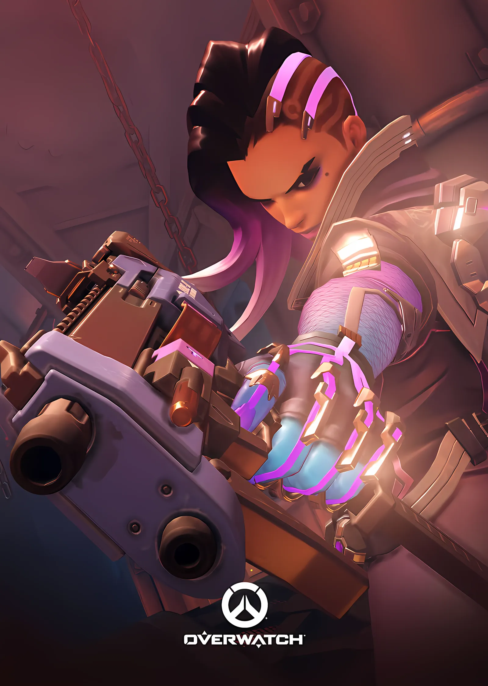 Sombra - Overwatch metal tablo