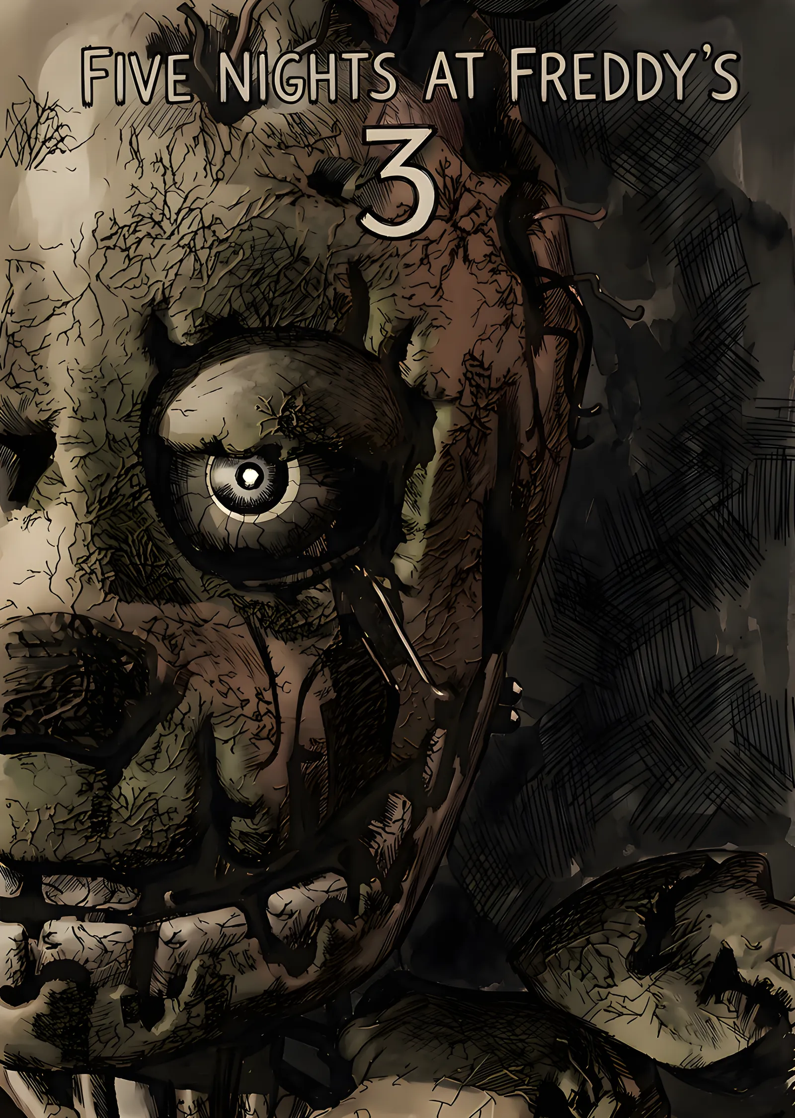 Five Nights at Freddy's 3 - Tek Gözlü Springtrap metal tablo