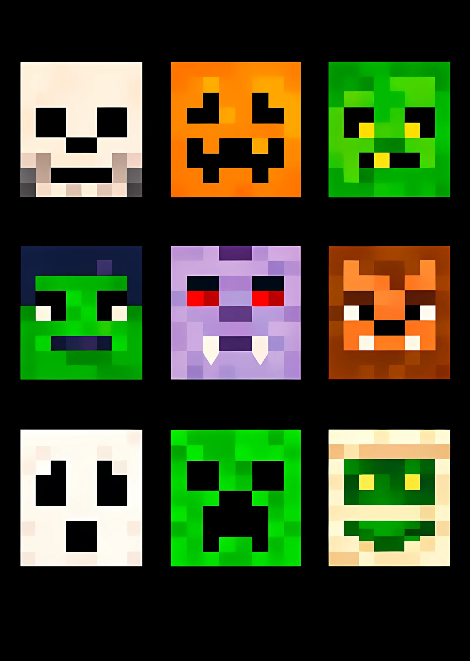 Minecraft - Yaratık Yüzleri Tablosu