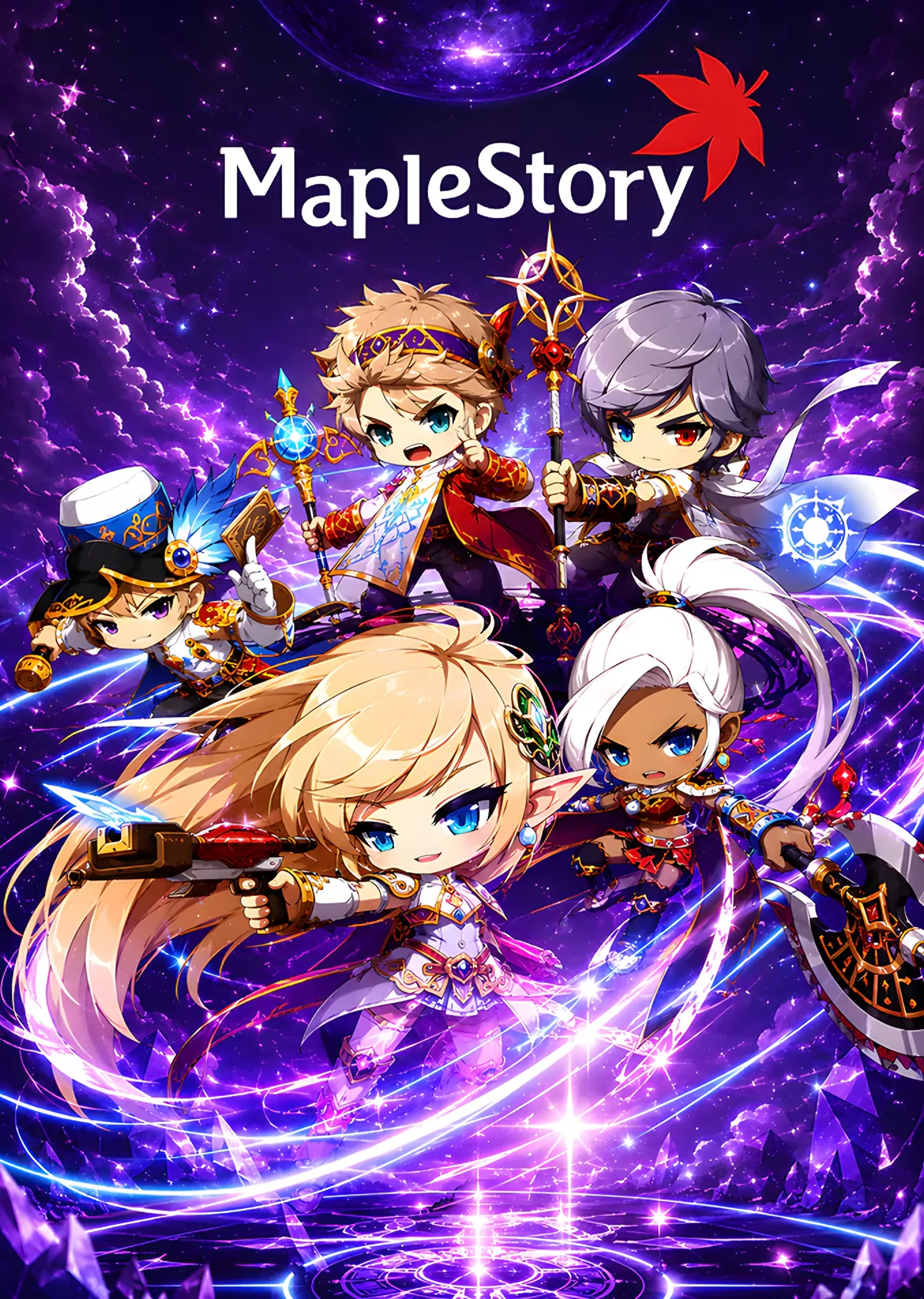 MapleStory: Mor Girdapta Chibi Kadro metal tablo