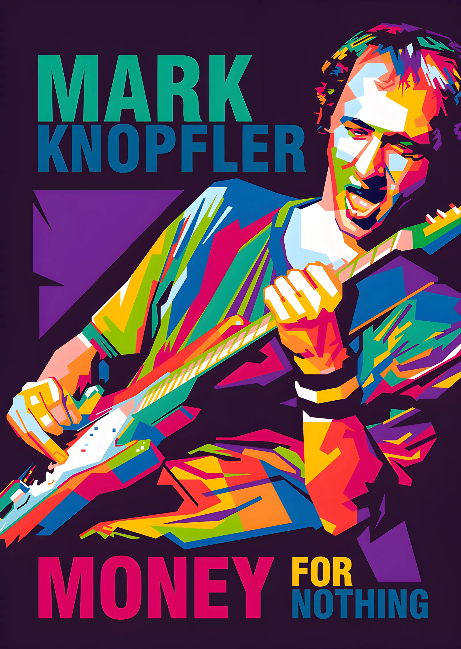 Mark Knopfler: Money for Nothing metal tablo