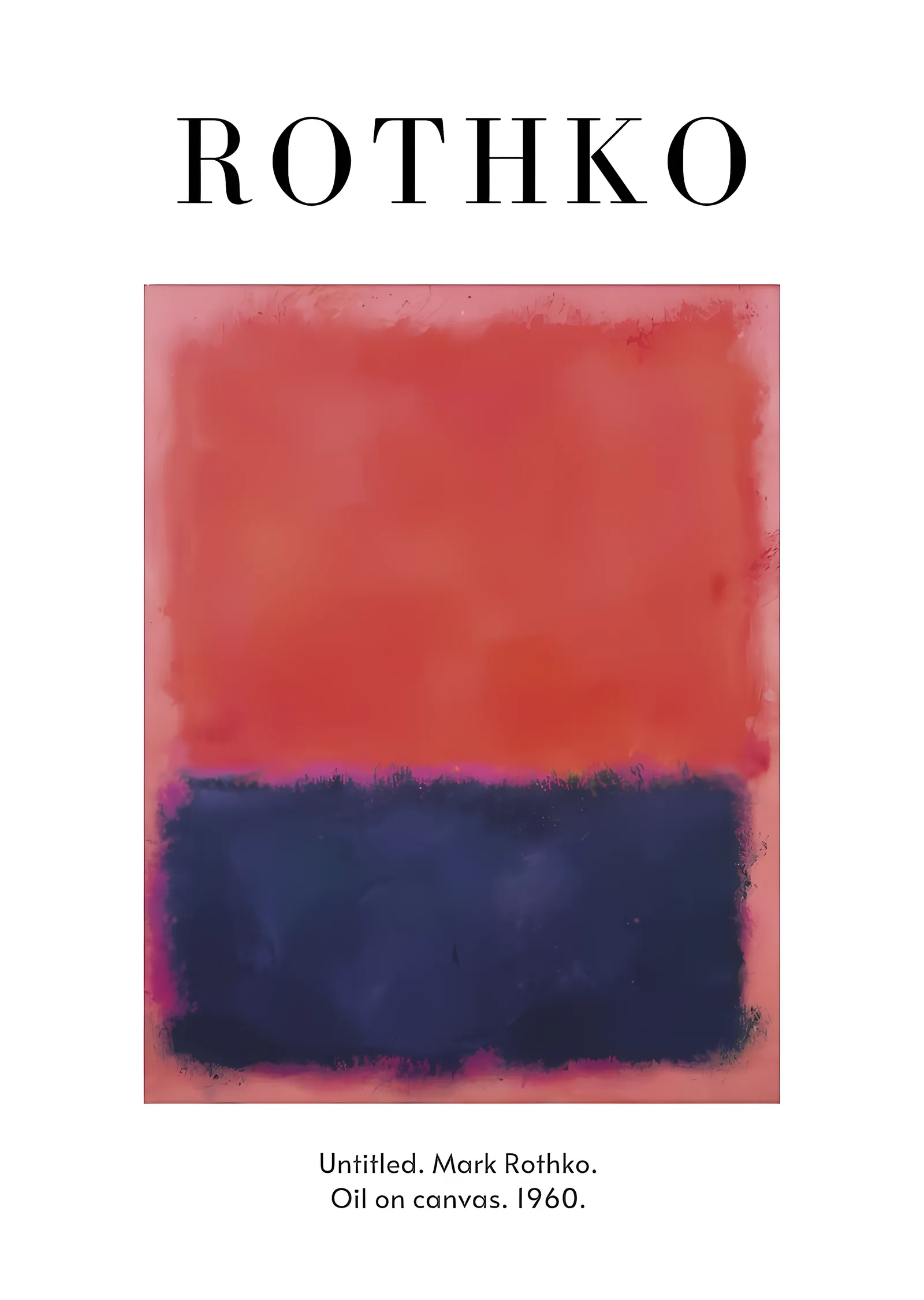 Mark Rothko - Untitled 1960 metal tablo