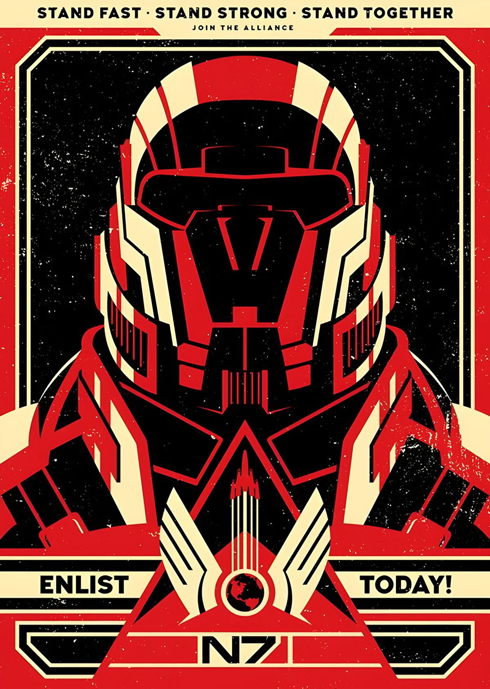 Mass Effect: N7 Propaganda Afişi metal tablo