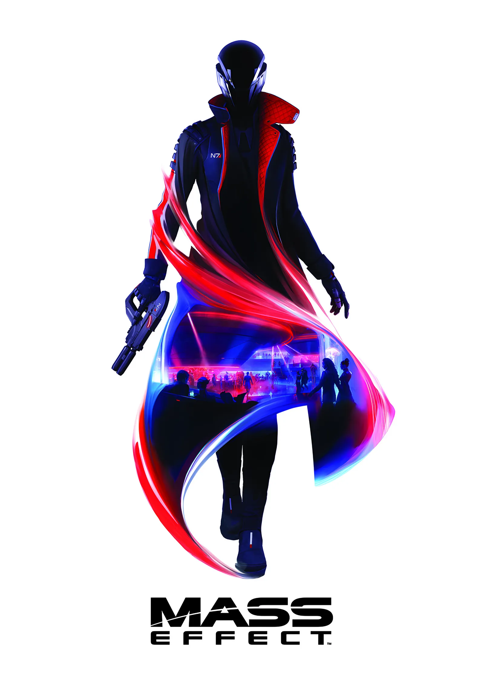 Mass Effect: Neon İzli Shepard metal tablo