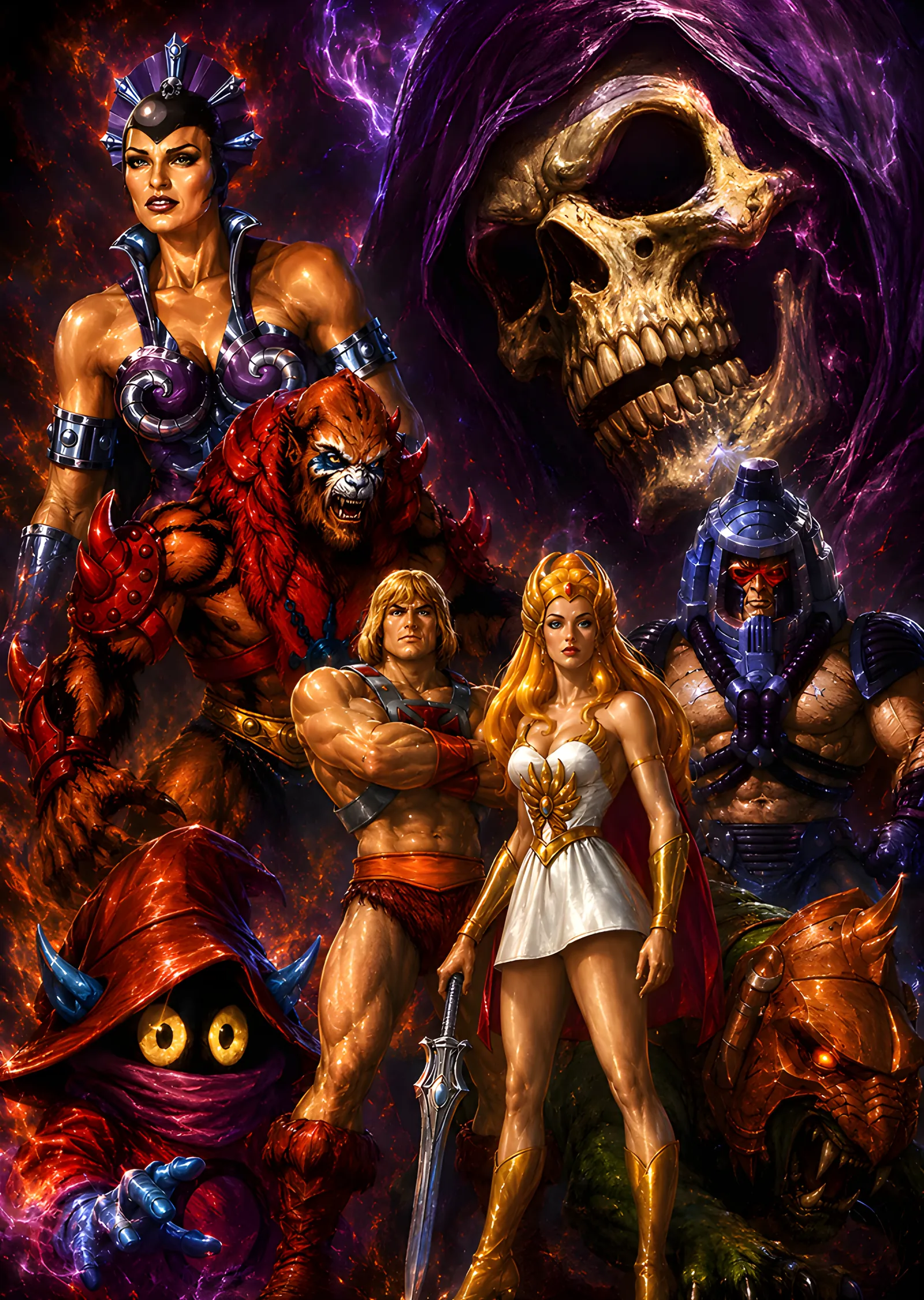 Masters of the Universe - Karakterler metal tablo