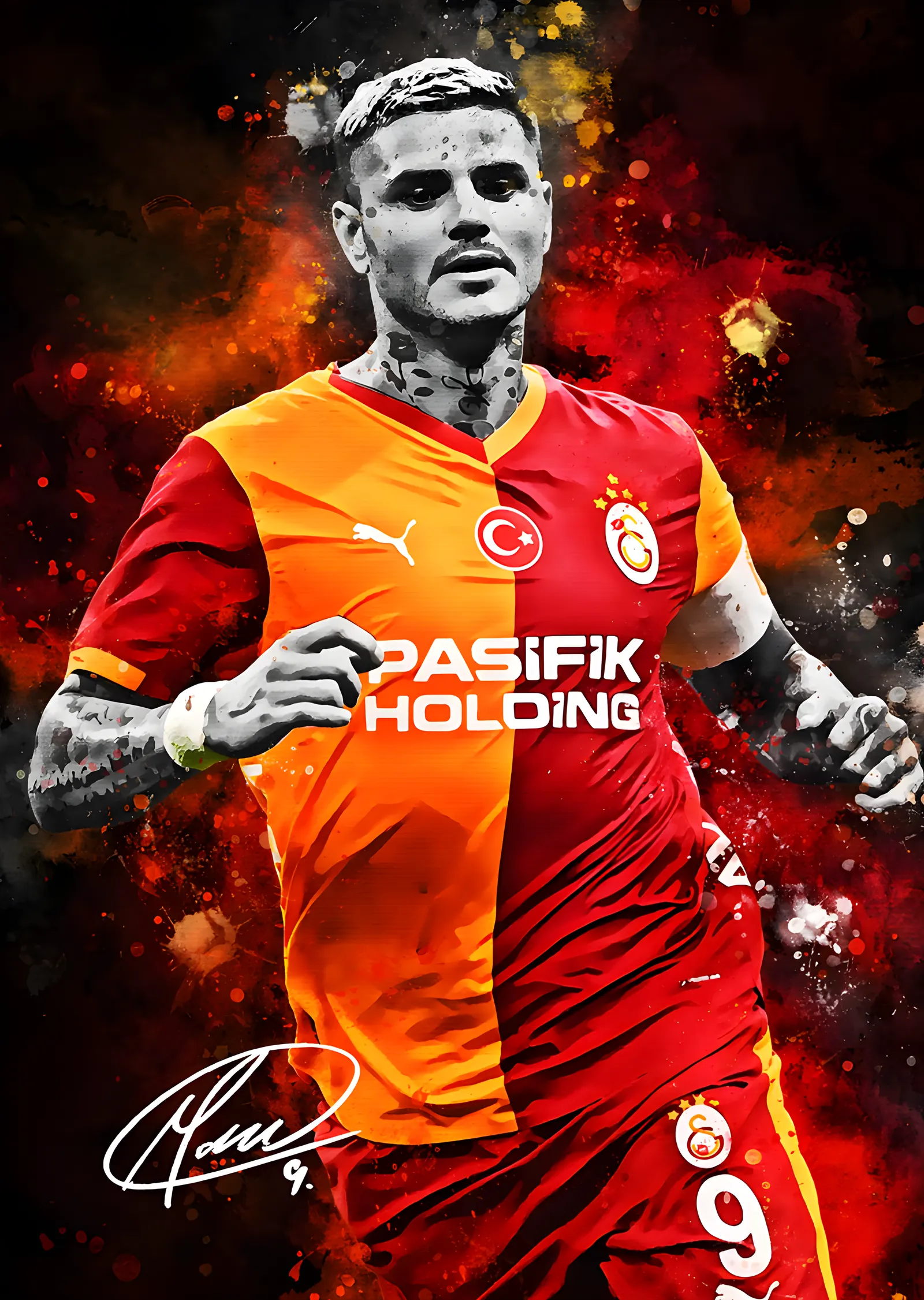 Mauro Icardi - Galatasaray metal tablo
