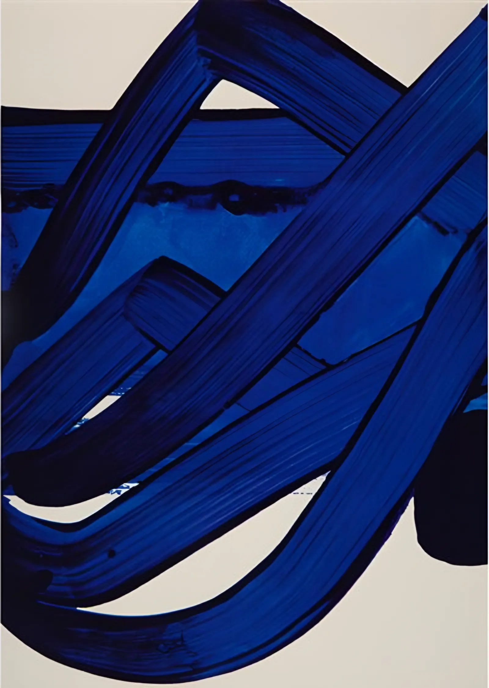 Mavi Kavisler - Pierre Soulages metal tablo