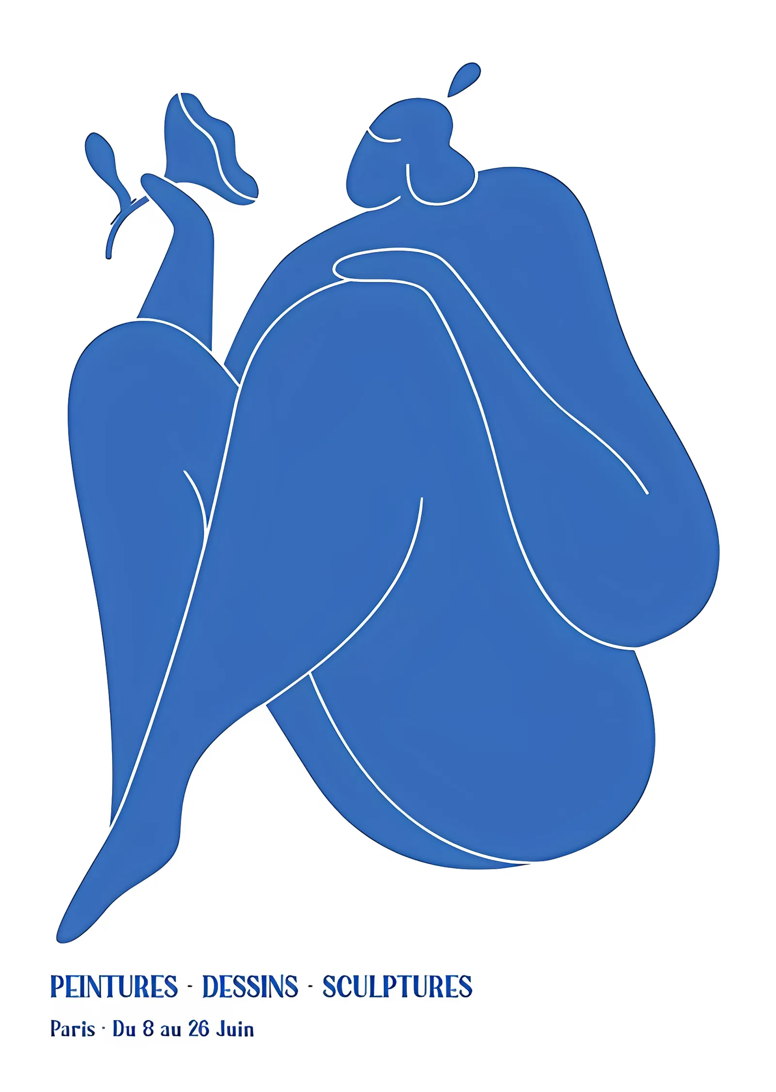 Mavi Nü III - Henri Matisse metal tablo