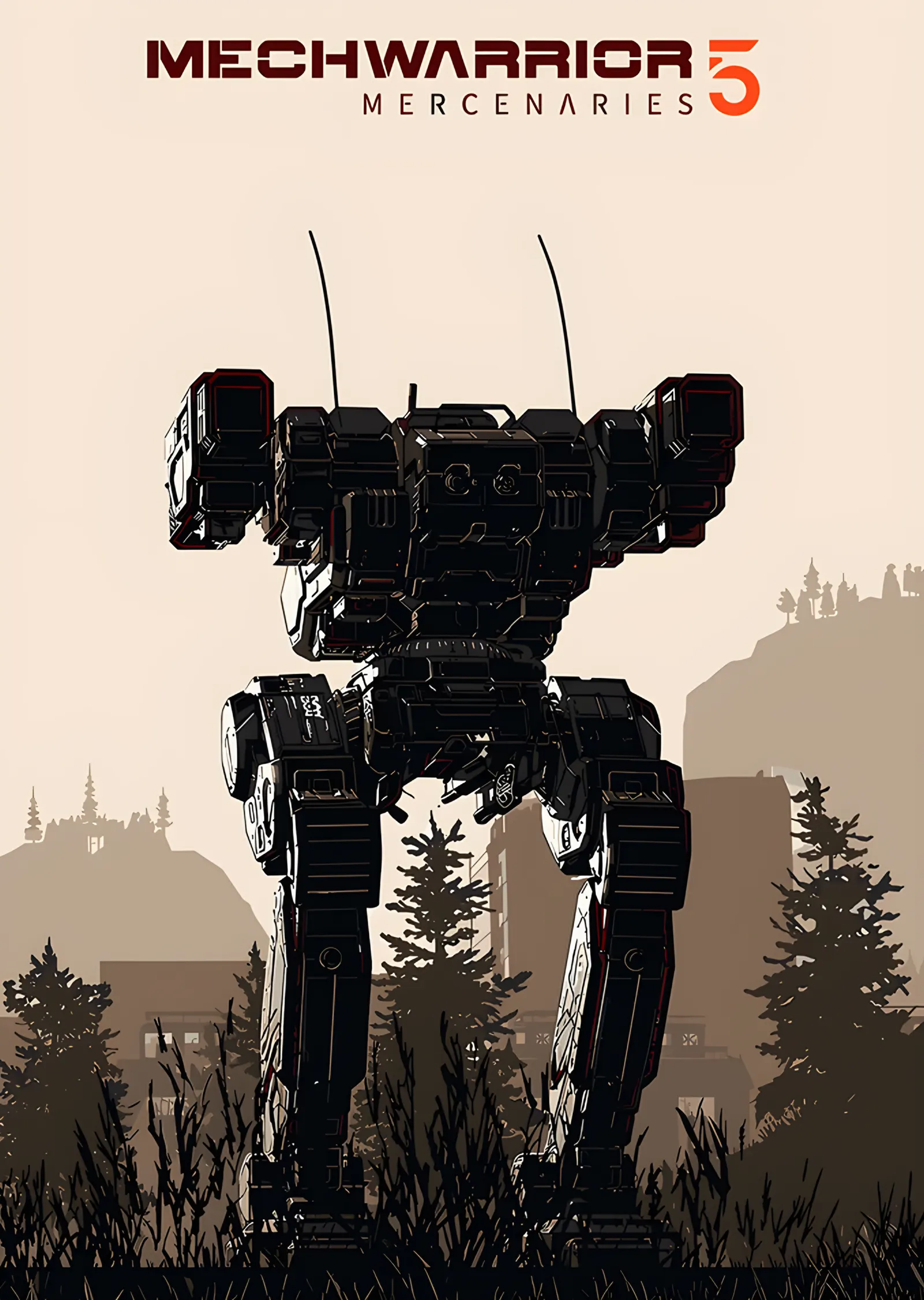 MechWarrior 5: Krem Gökte Dev BattleMech metal tablo