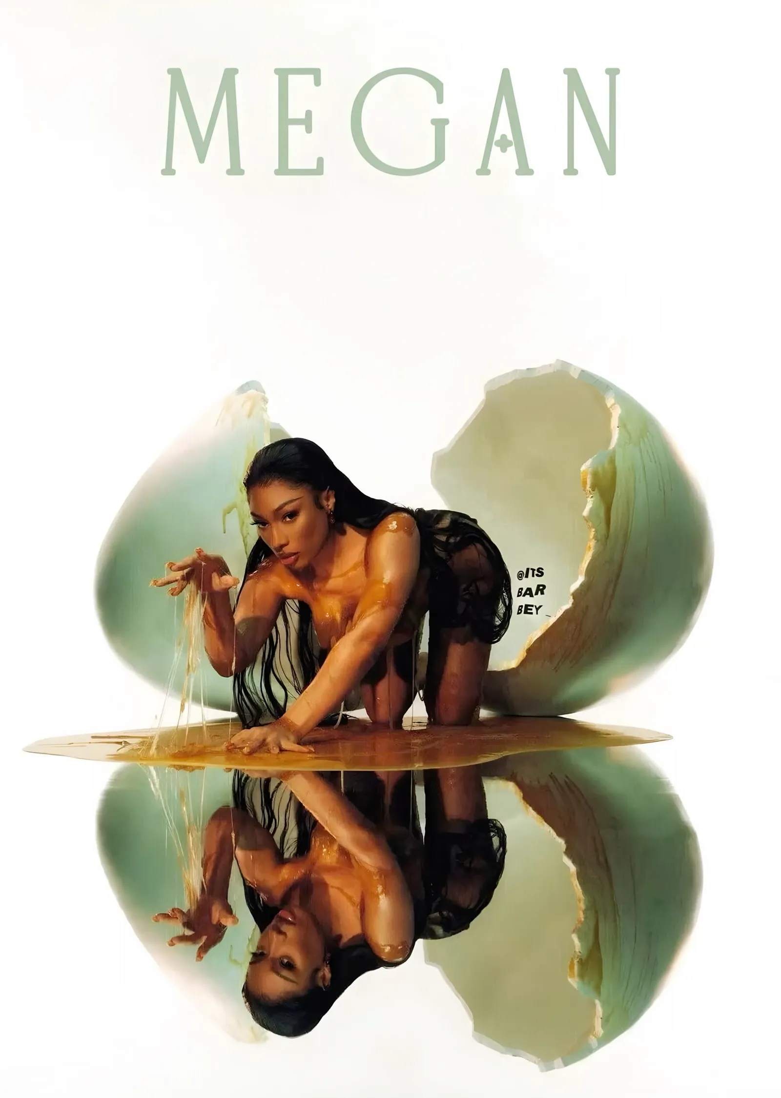 Megan Thee Stallion - Su Yansımalı Afiş metal tablo