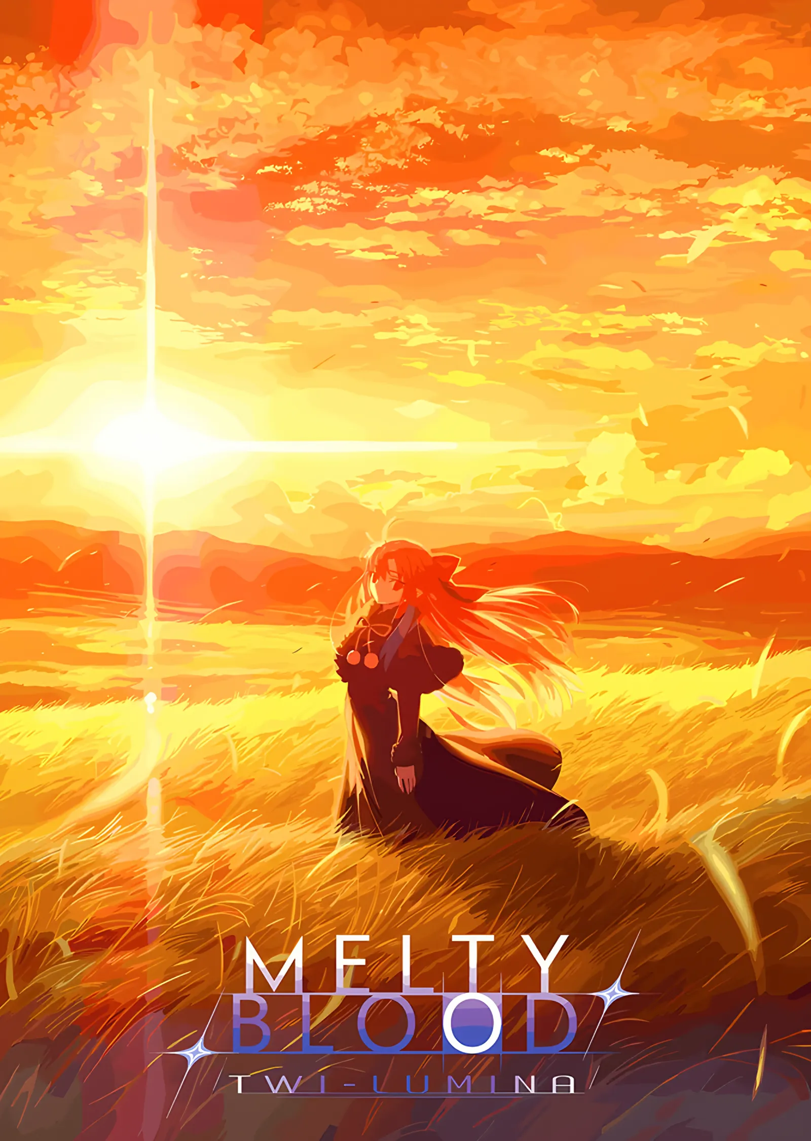 Melty Blood: Altın Tarlada Silüet metal tablo
