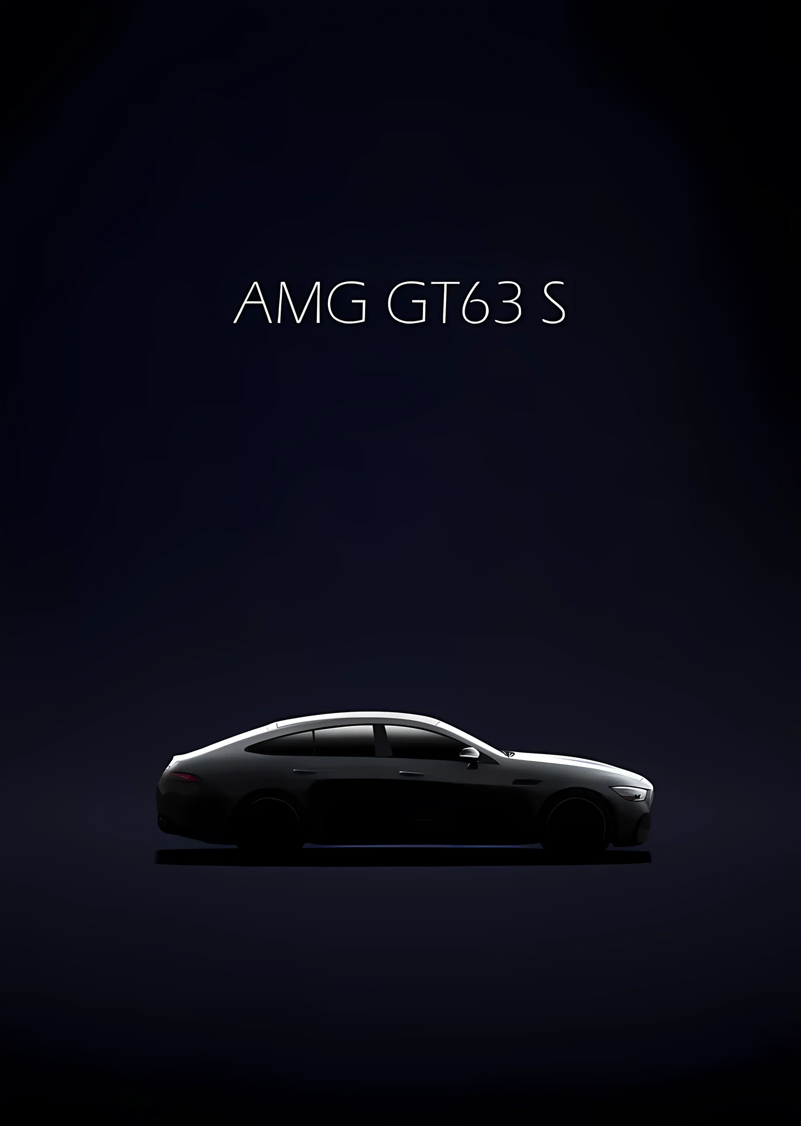 Mercedes-AMG GT 63 S: Karanlıkta Siluet metal tablo