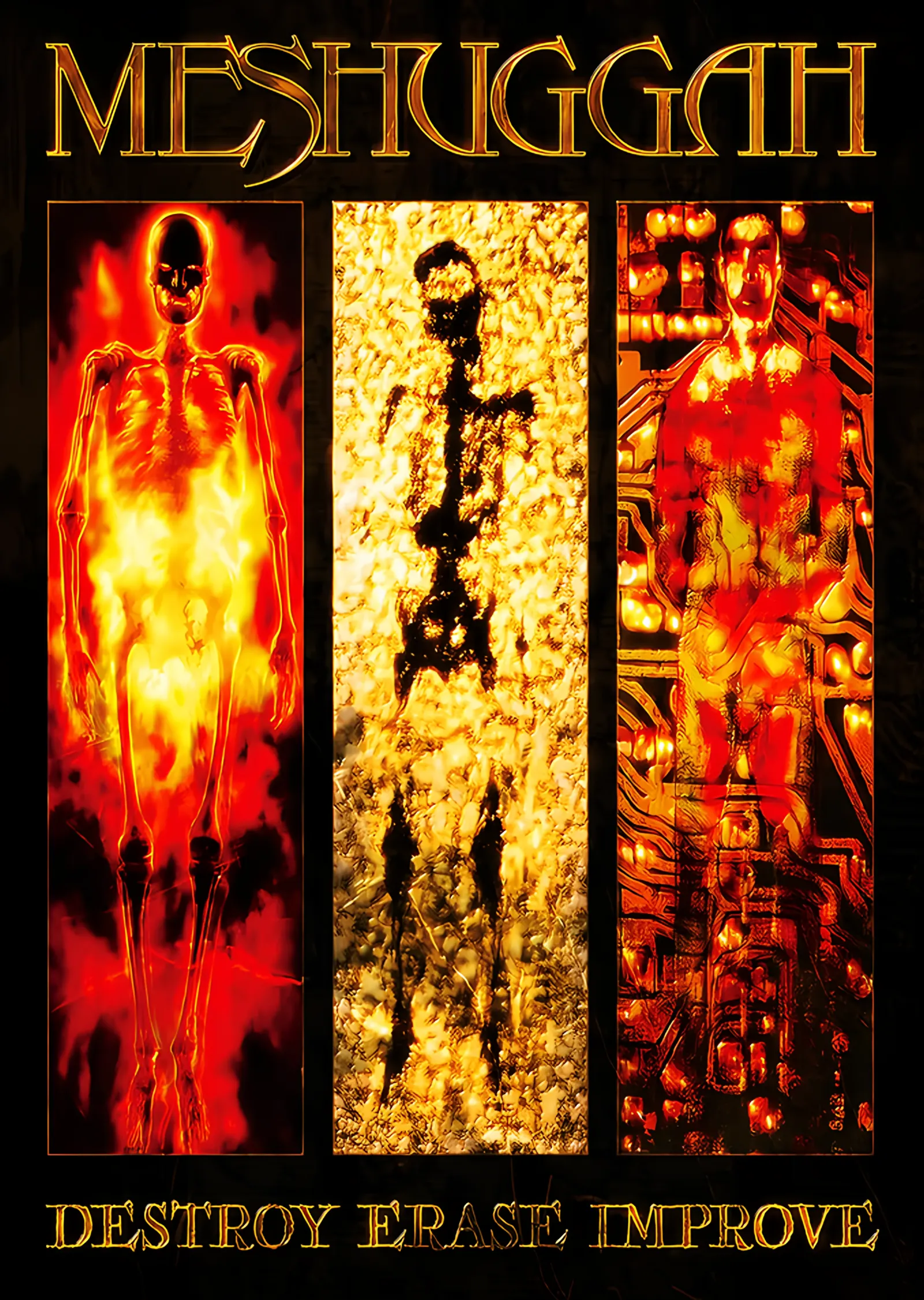 Meshuggah - Destroy Erase Improve Alev Panelleri metal tablo