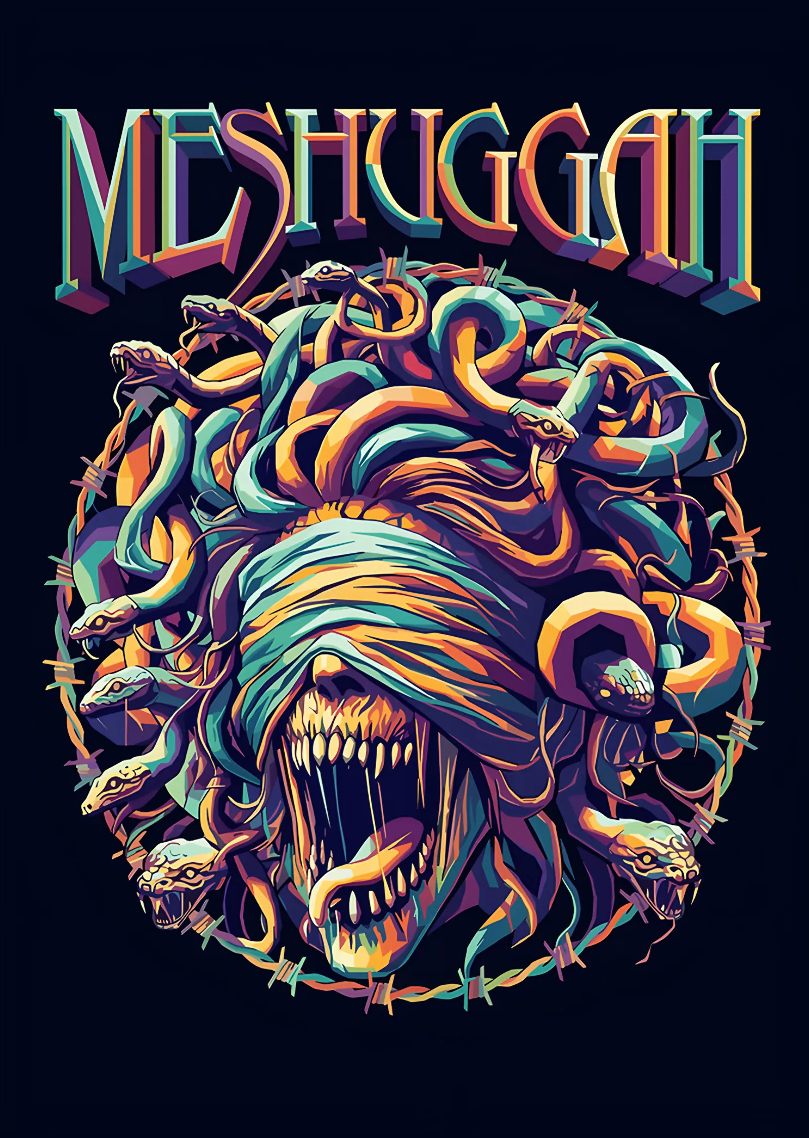 Meshuggah - Medusa Grafiği metal tablo