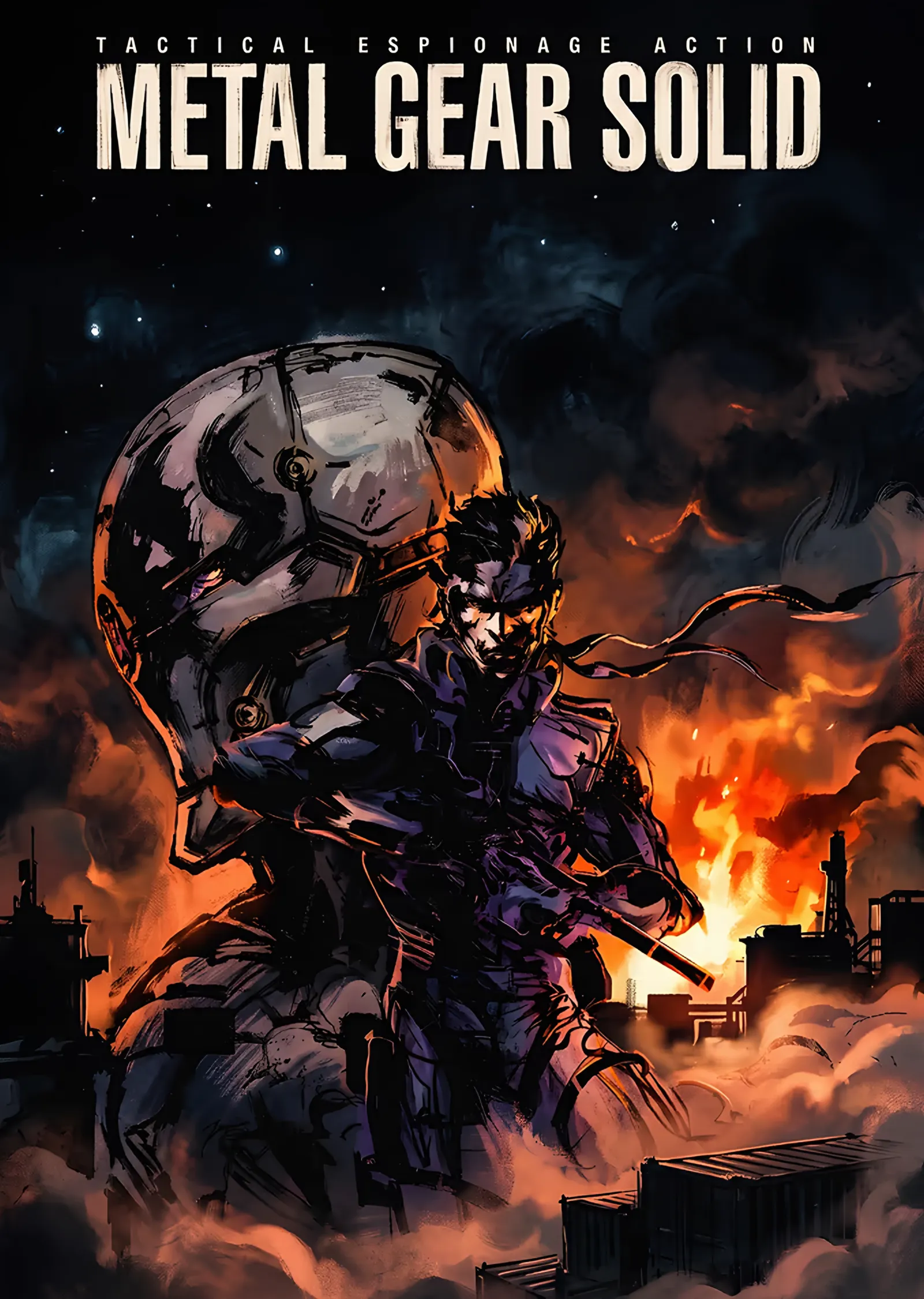 Metal Gear Solid: Alevler Önünde Sinsi Ajan metal tablo