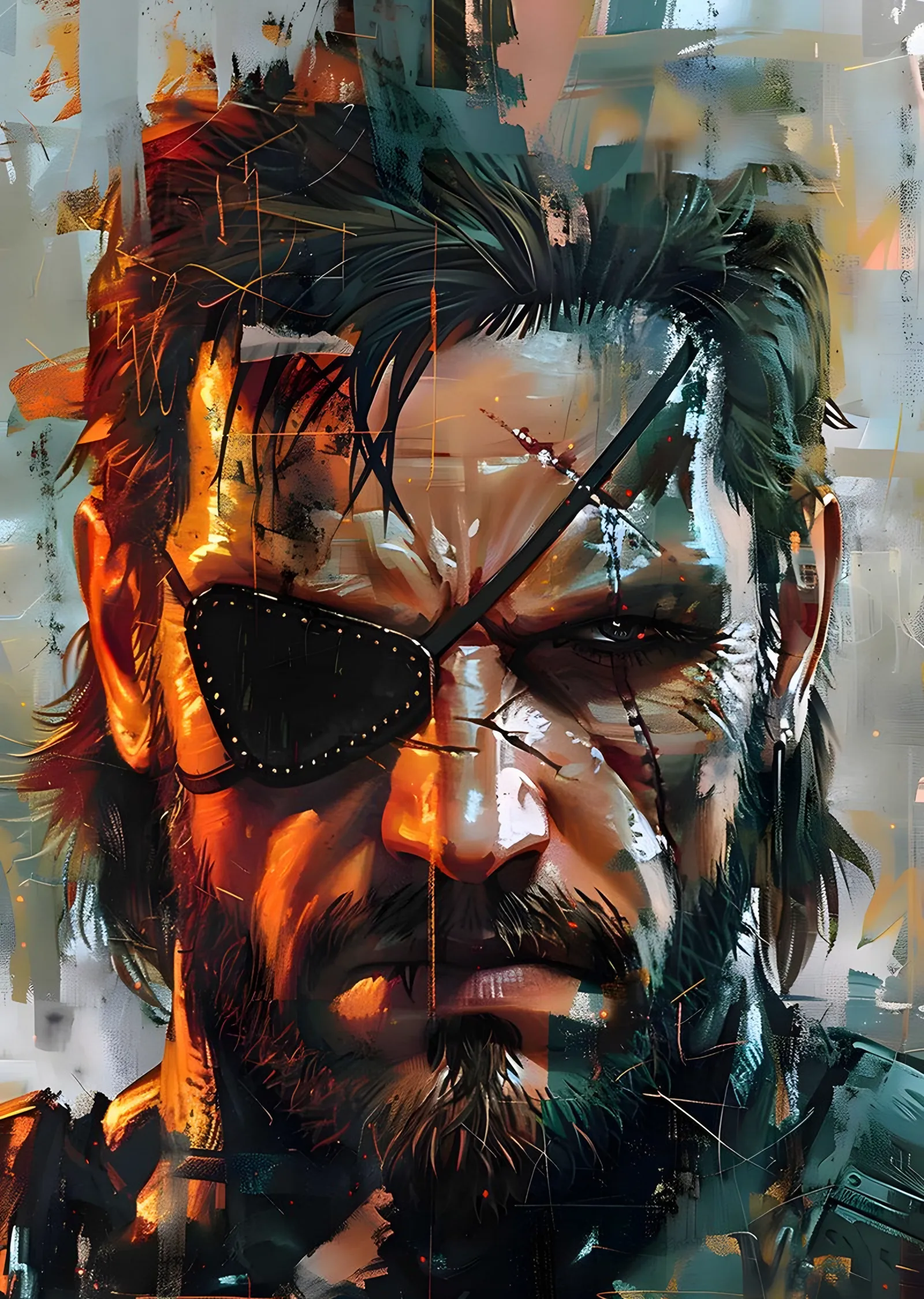 Metal Gear Solid - Big Boss metal tablo