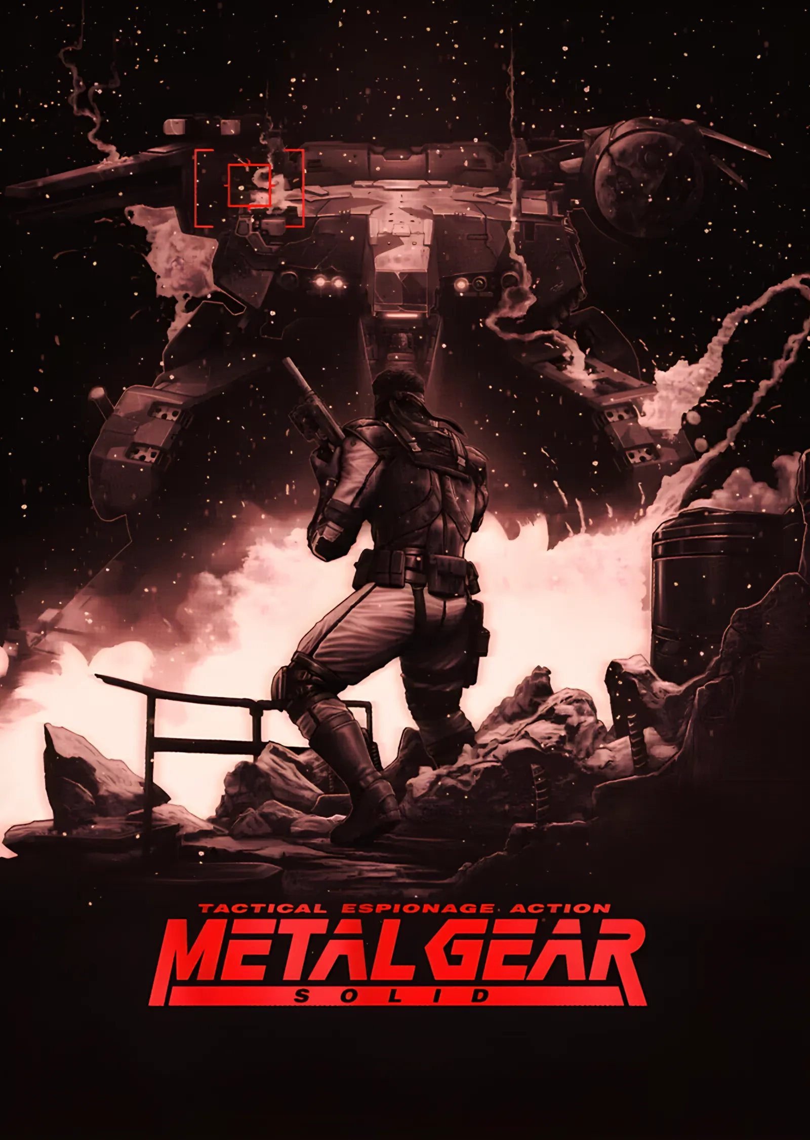 Metal Gear Solid: Kızıl Dumanda Zırhlı Figür metal tablo