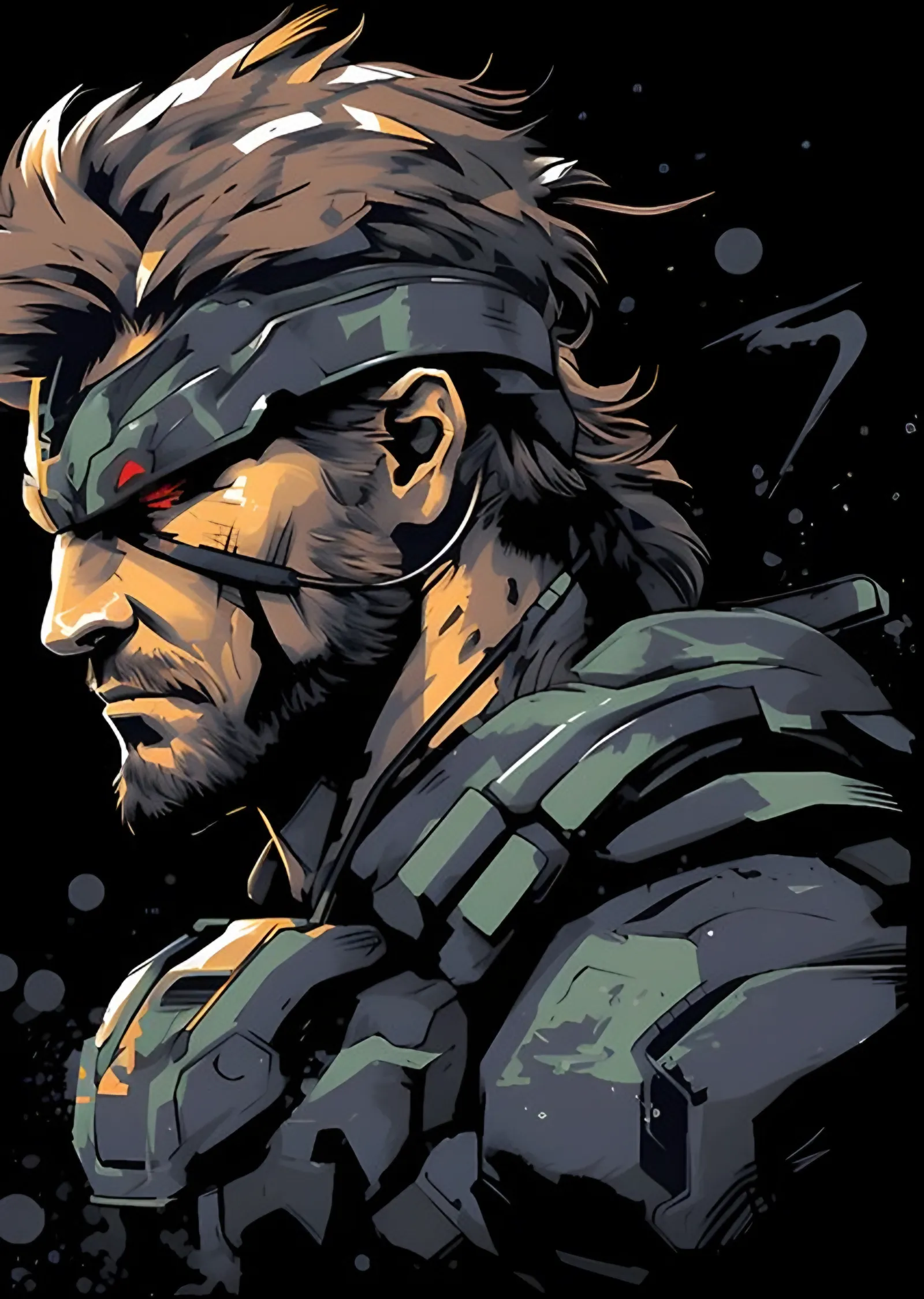 Metal Gear Solid - Vektör Snake metal tablo