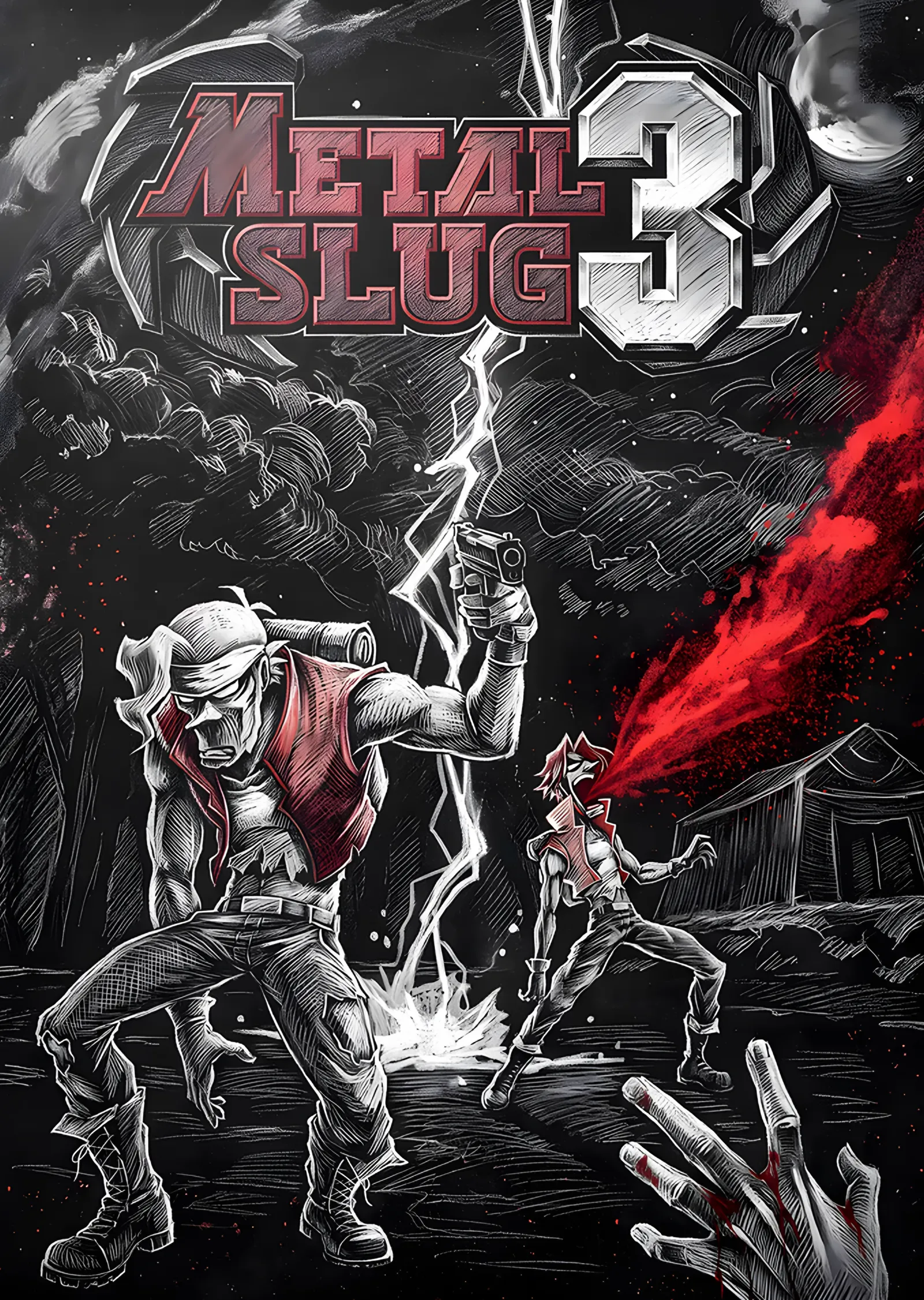 Metal Slug 3: Gri Zeminde Mumya Savaşı metal tablo