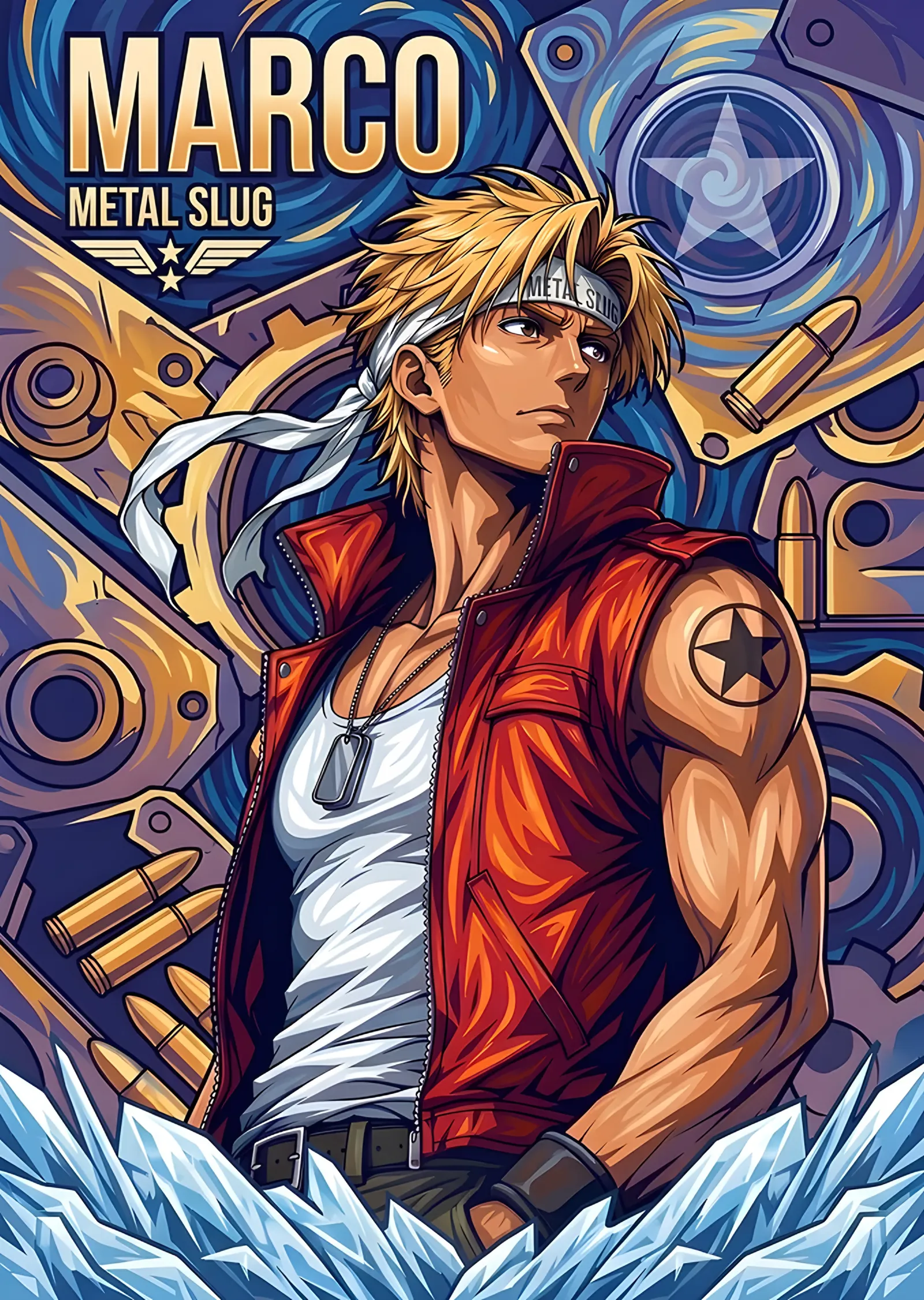 Metal Slug: Marco Rossi Künye Portresi metal tablo