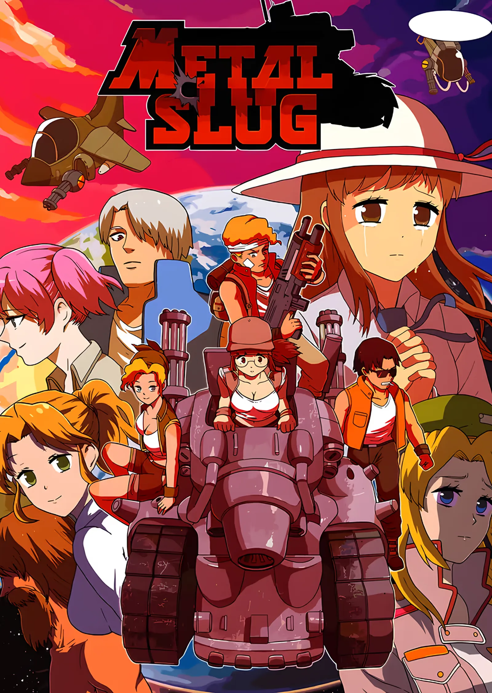 Metal Slug: Tank Üstünde Karakter Kadrosu metal tablo