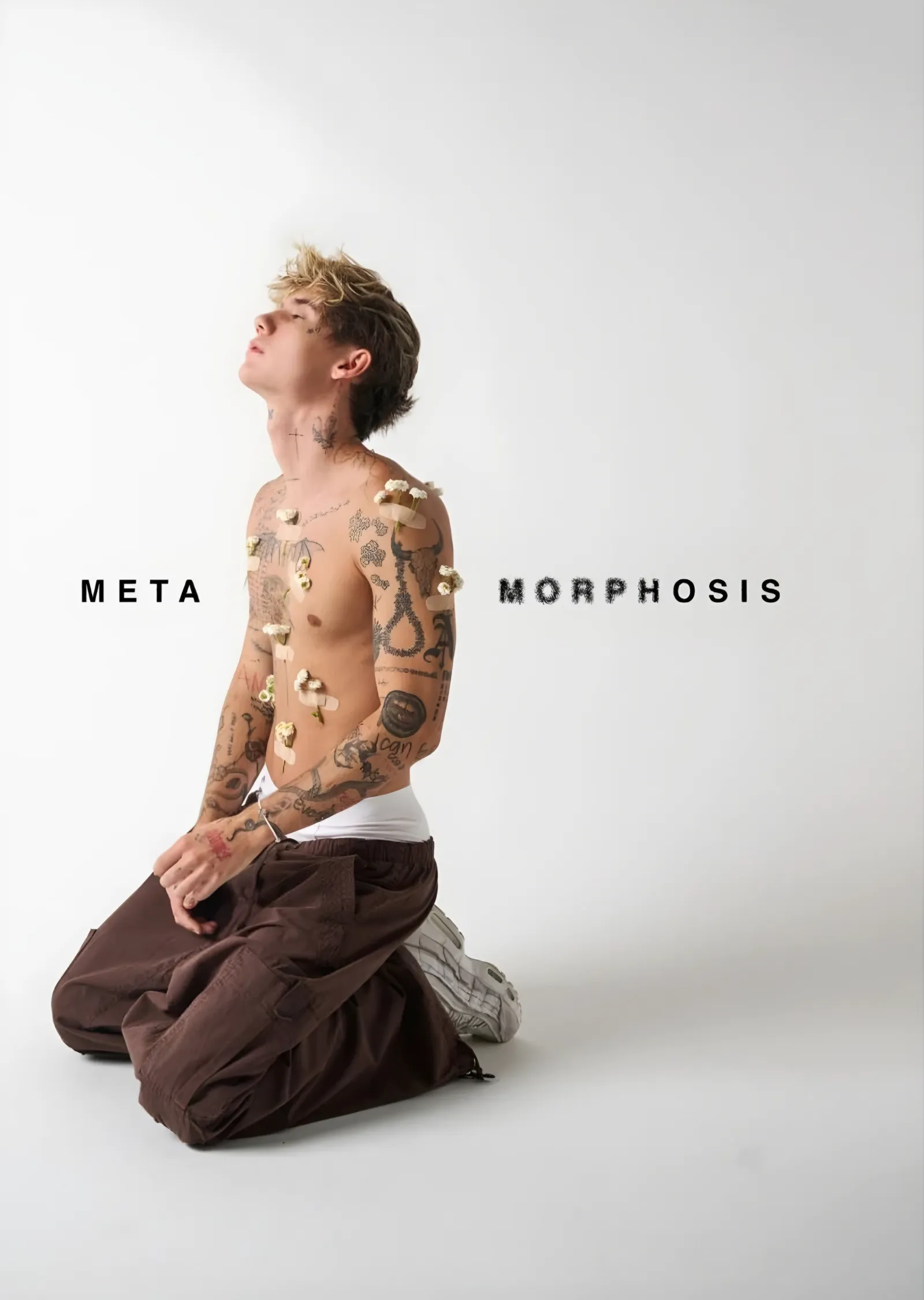 Metamorphosis: Diz Çökmüş Figür metal tablo