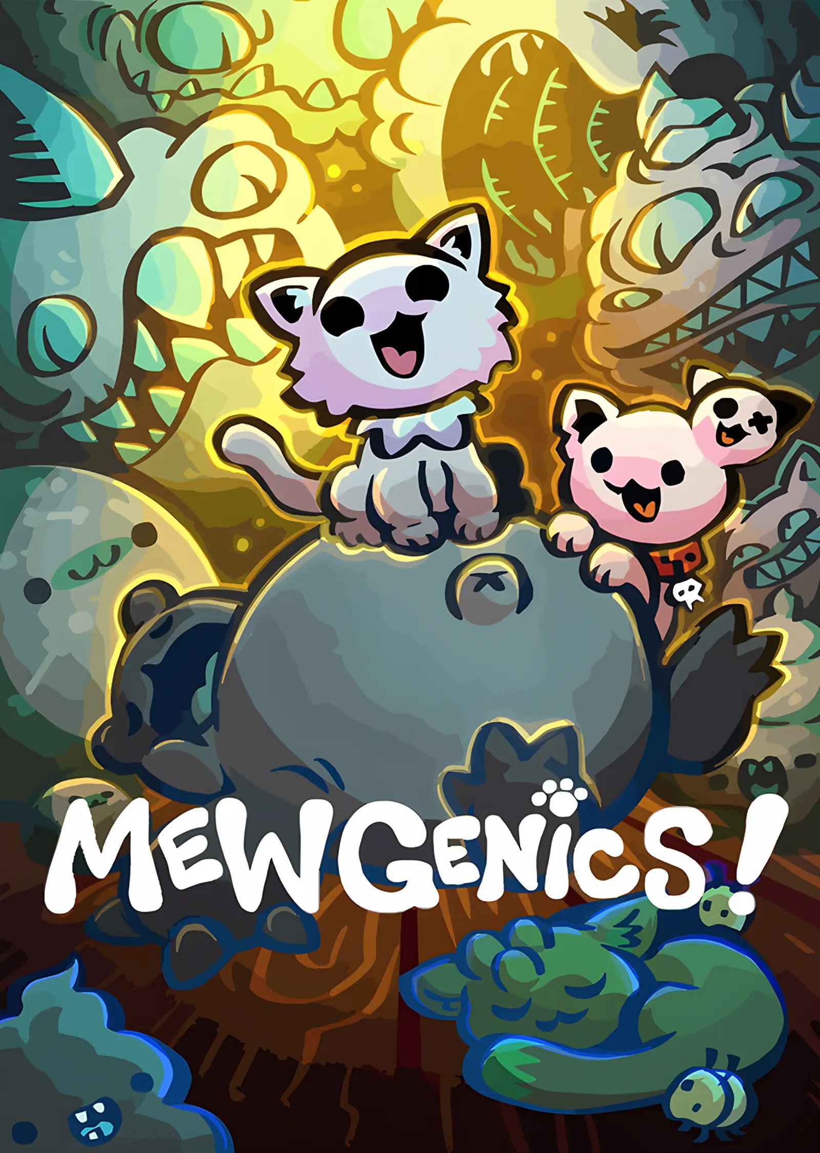 Mewgenics: Renkli Sisde Kedi Yığını metal tablo