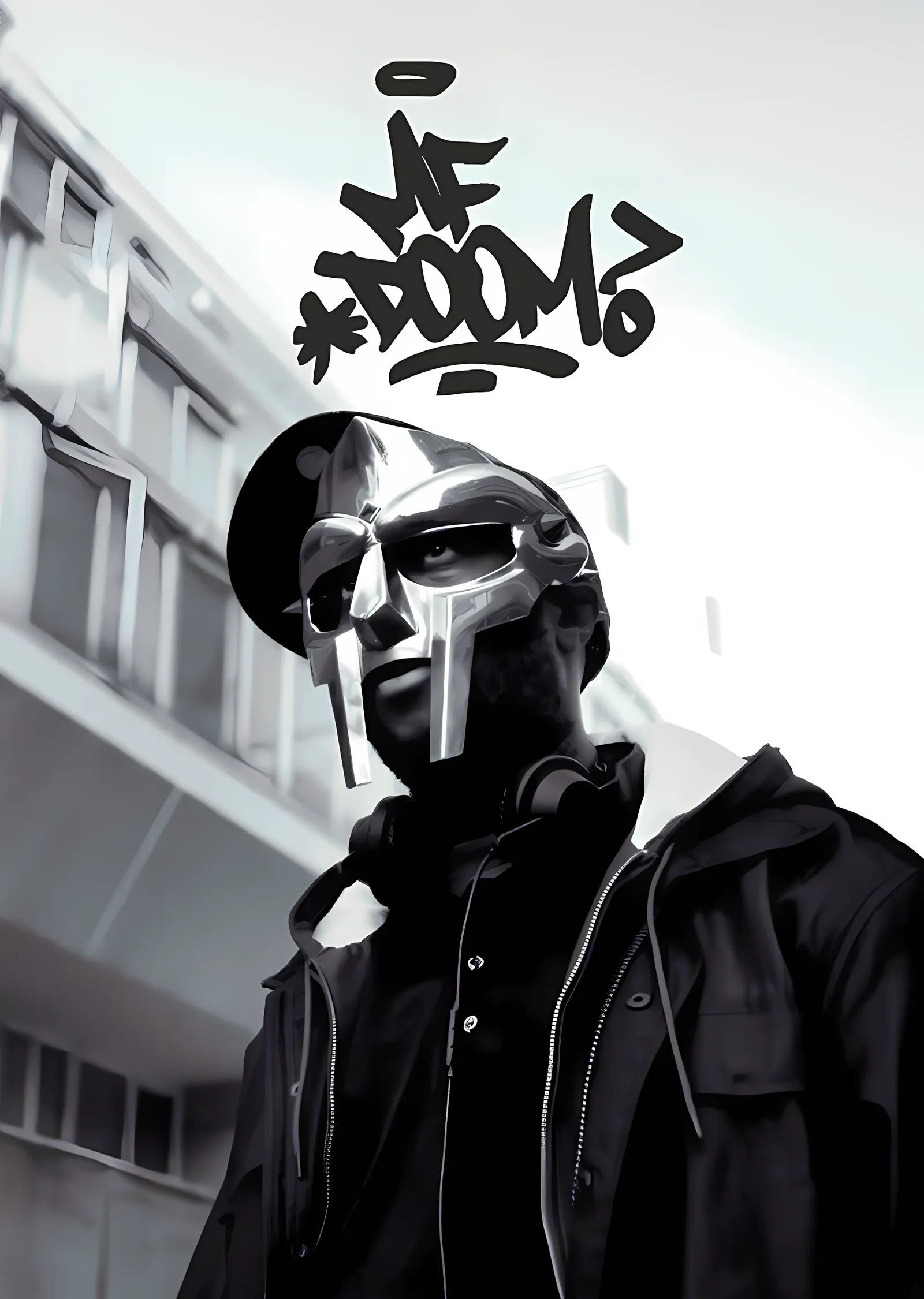 MF DOOM: Maskeli Portre metal tablo