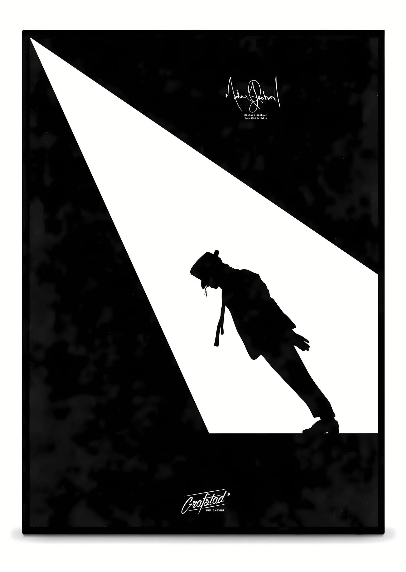 Michael Jackson - Siyah Fondaki Siluet metal tablo
