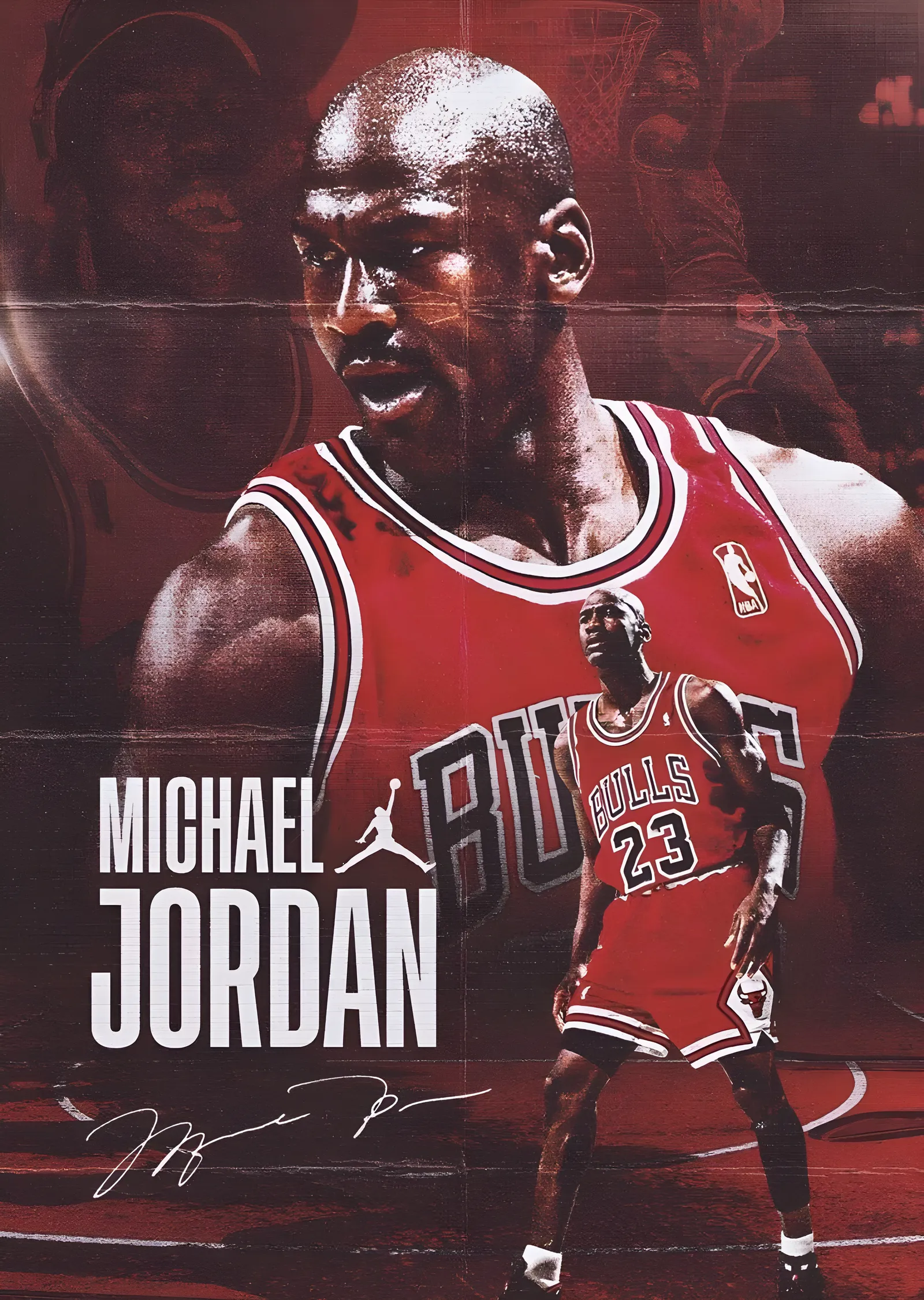 Michael Jordan - Bulls Forması metal tablo
