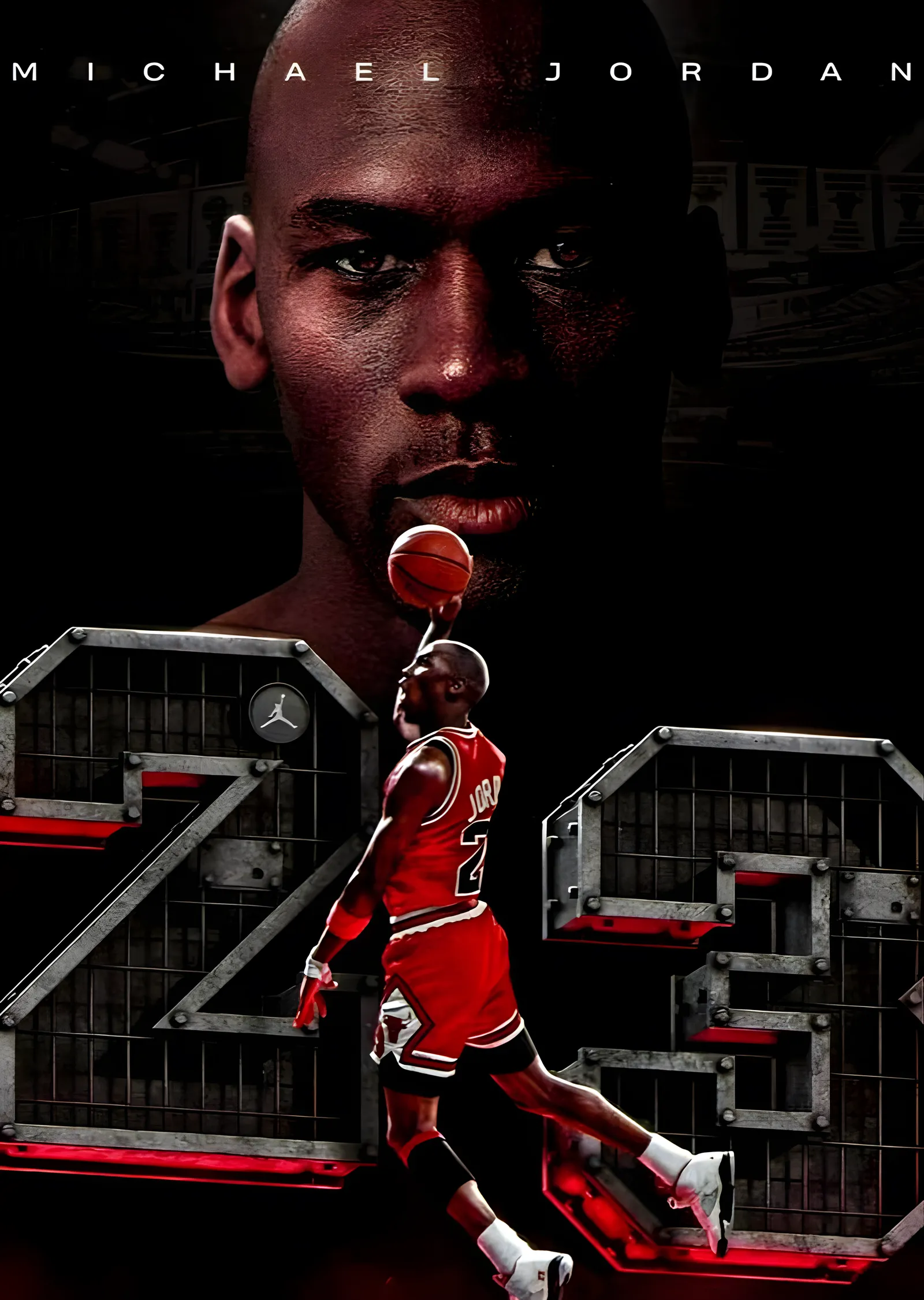 Michael Jordan - Metal 23 metal tablo