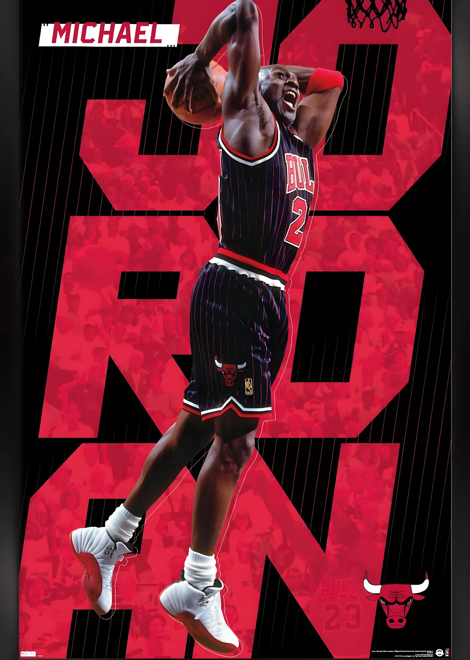 Michael Jordan - Pinstripe metal tablo