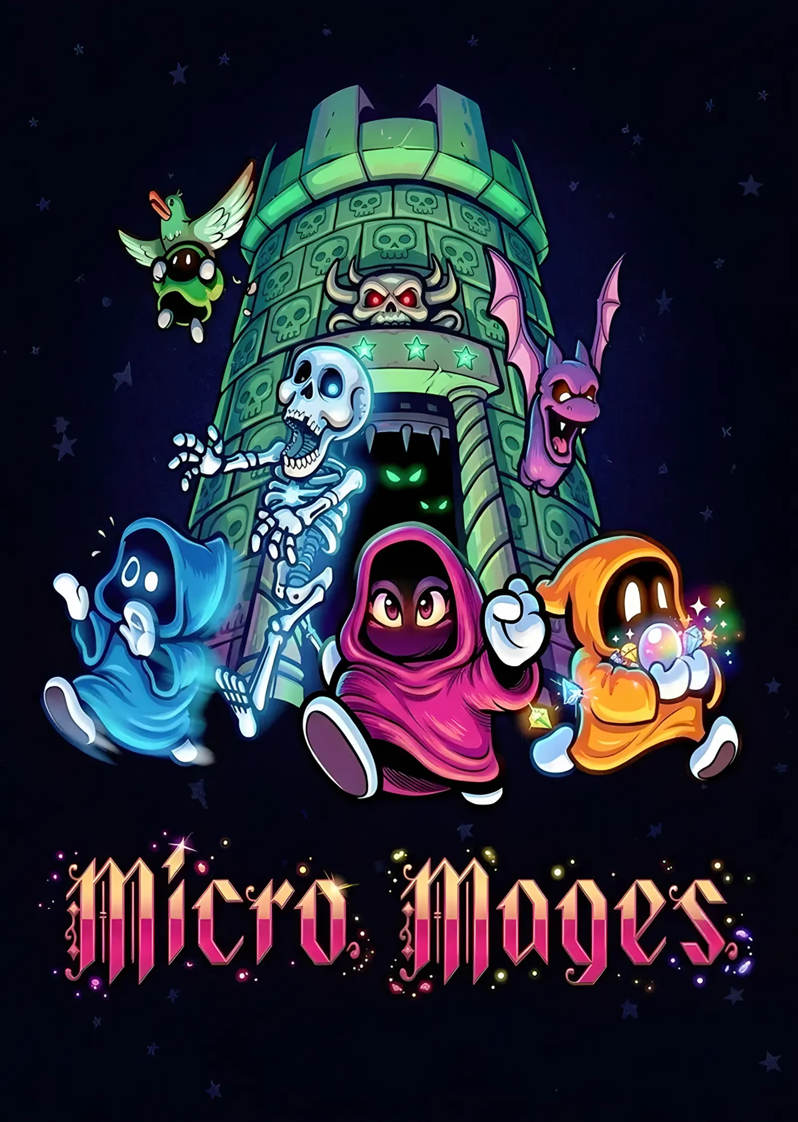 Micro Mages: Kuledeki Dört Büyücü metal tablo