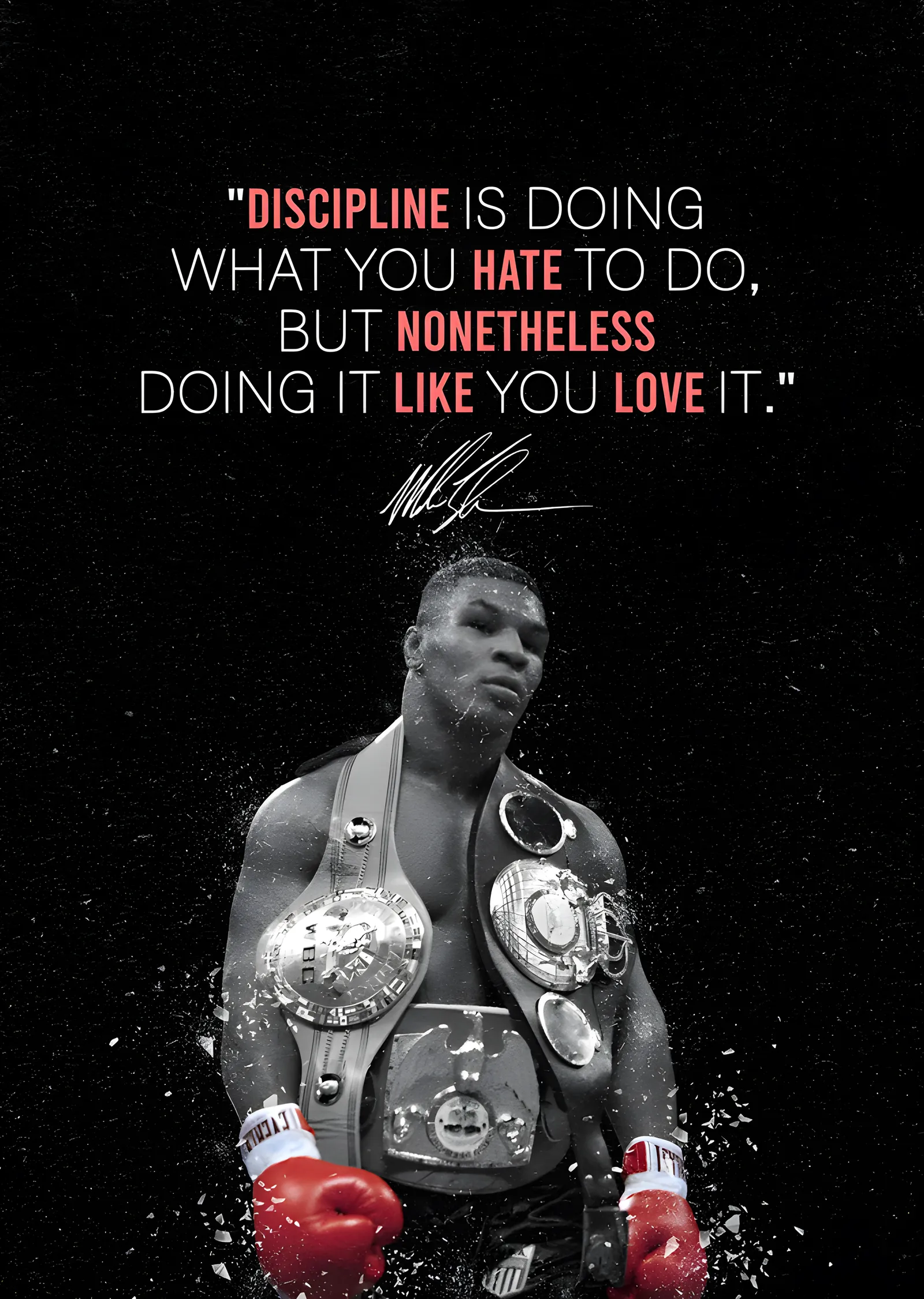 Mike Tyson - Discipline metal tablo