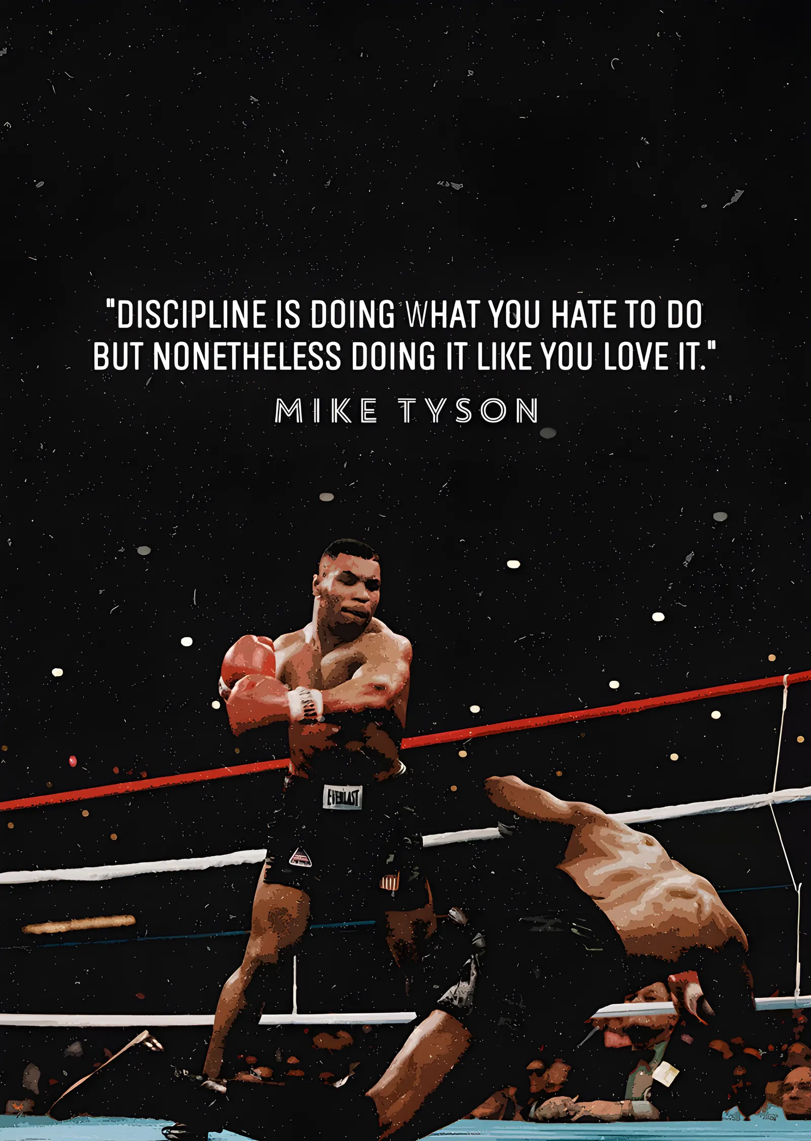 Mike Tyson - Disiplin ve Ring metal tablo