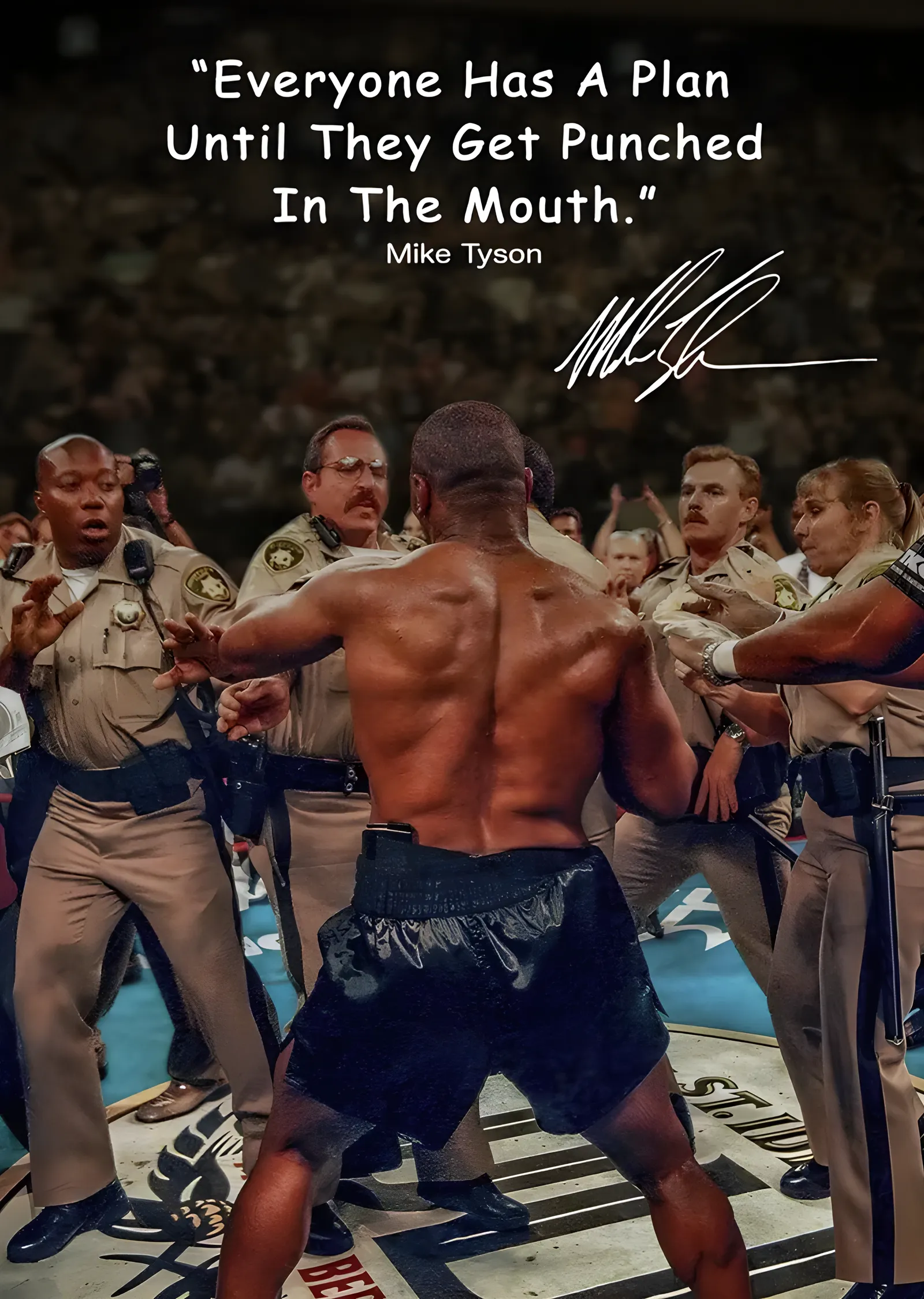 Mike Tyson - Everyone Has a Plan metal tablo