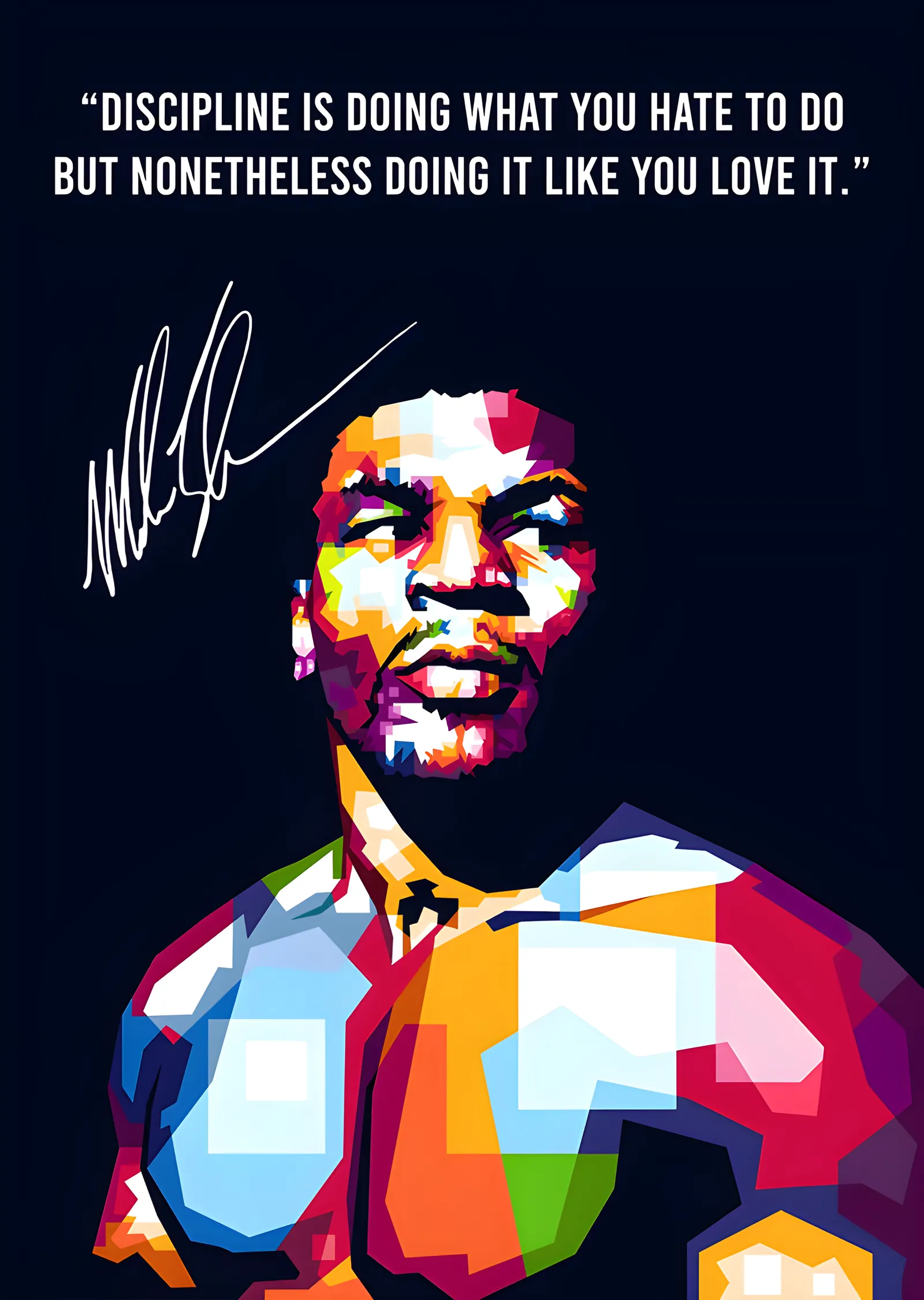Mike Tyson - WPAP Portre metal tablo