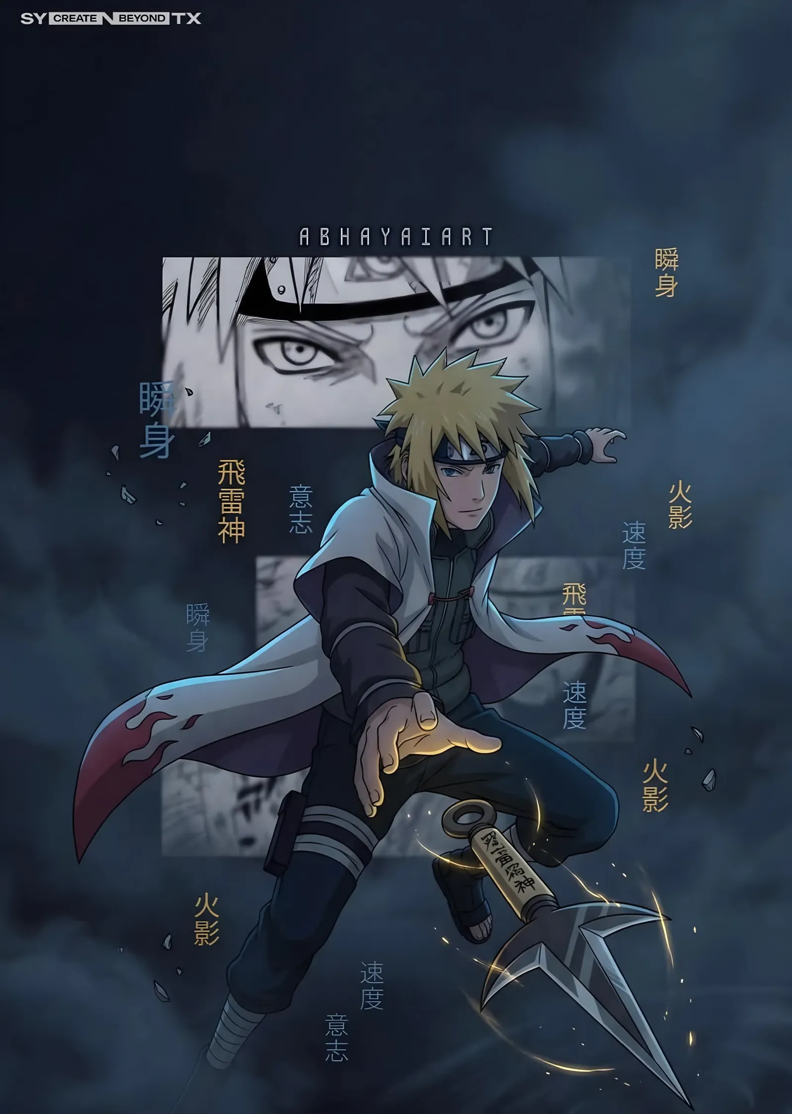 Minato Namikaze - Hiraishin metal tablo