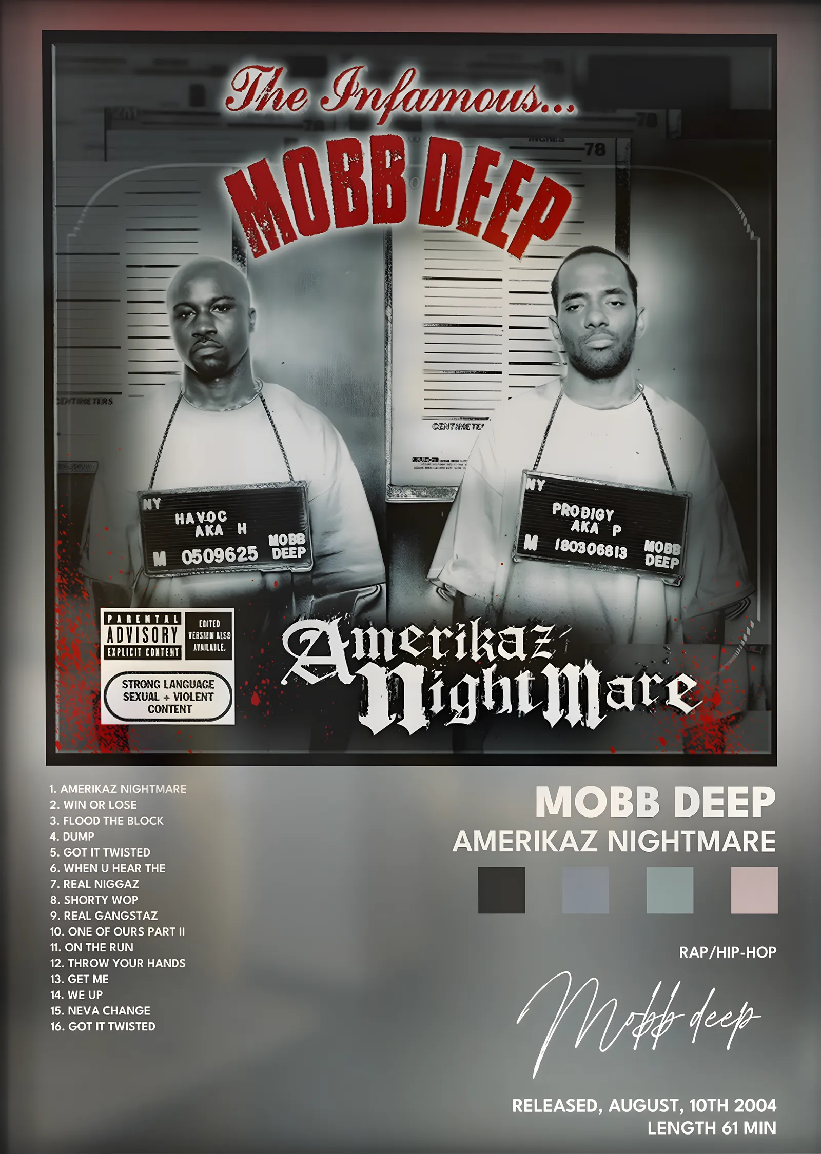 Mobb Deep: Amerikaz Nightmare metal tablo
